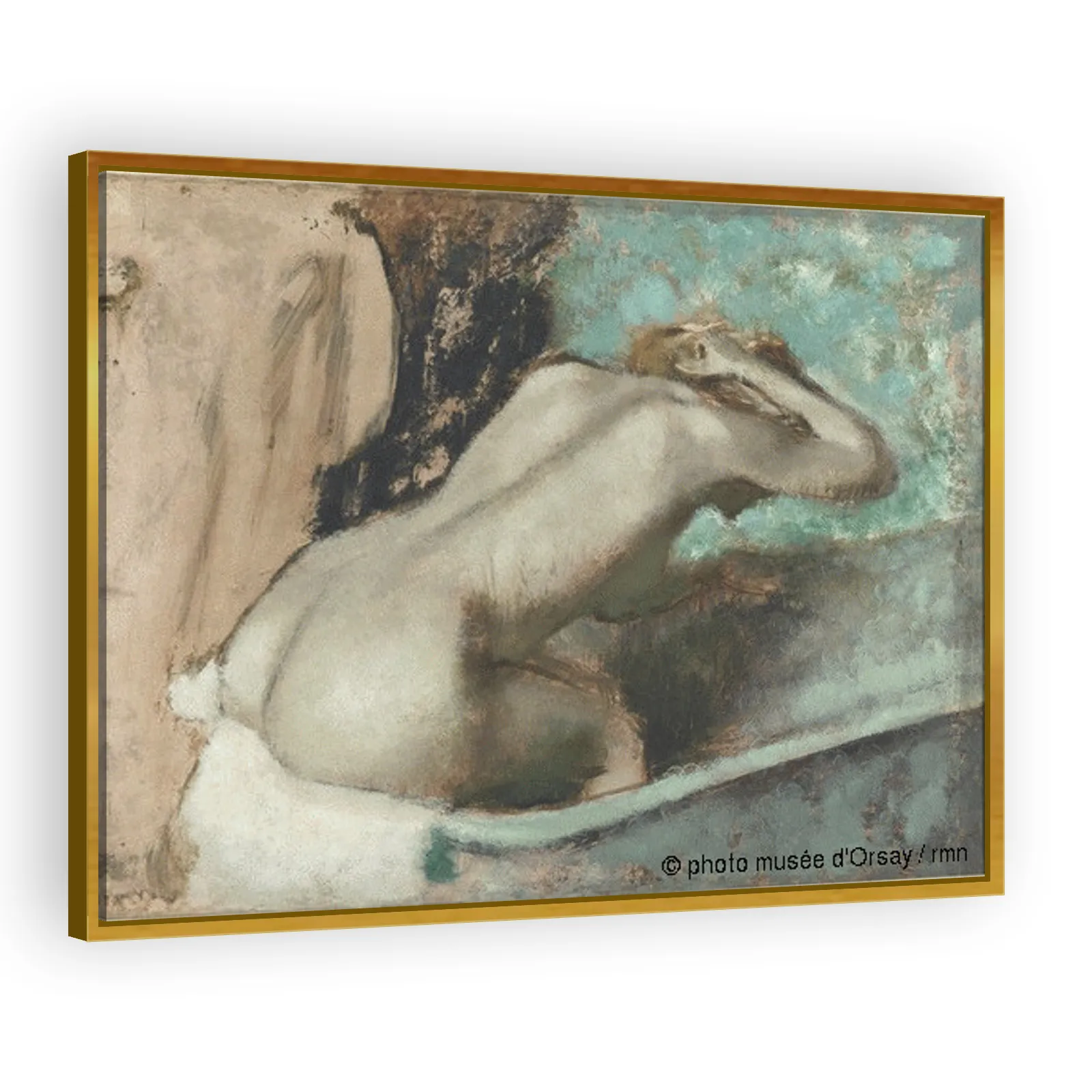 Woman Sitting on Edge of a Bath Sponging Her Neck by Edgar Degas - view 3 thumbnail