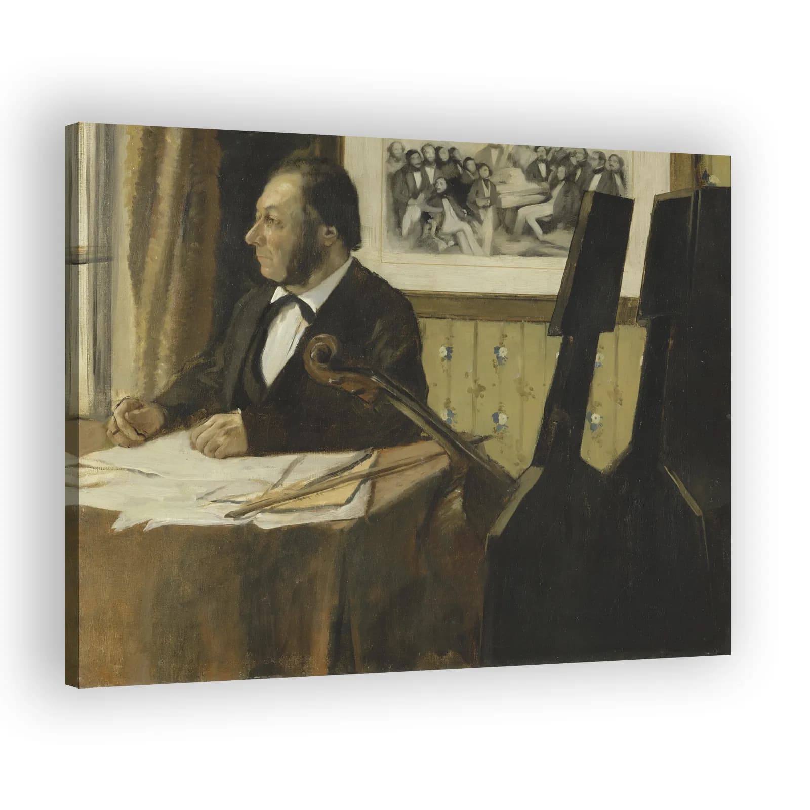 Le Violoncelliste Pilet by Edgar Degas - view 2 thumbnail