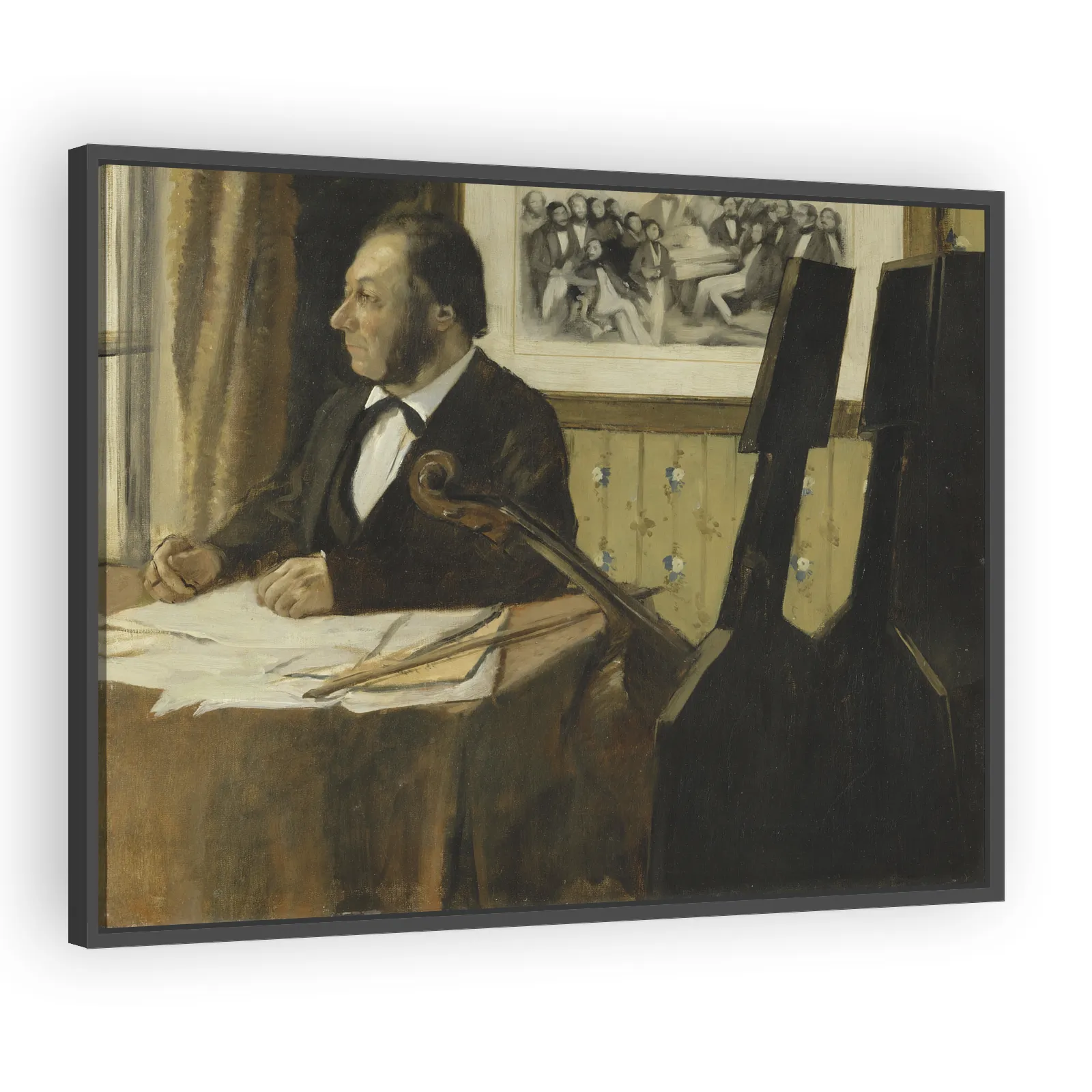 Le Violoncelliste Pilet by Edgar Degas