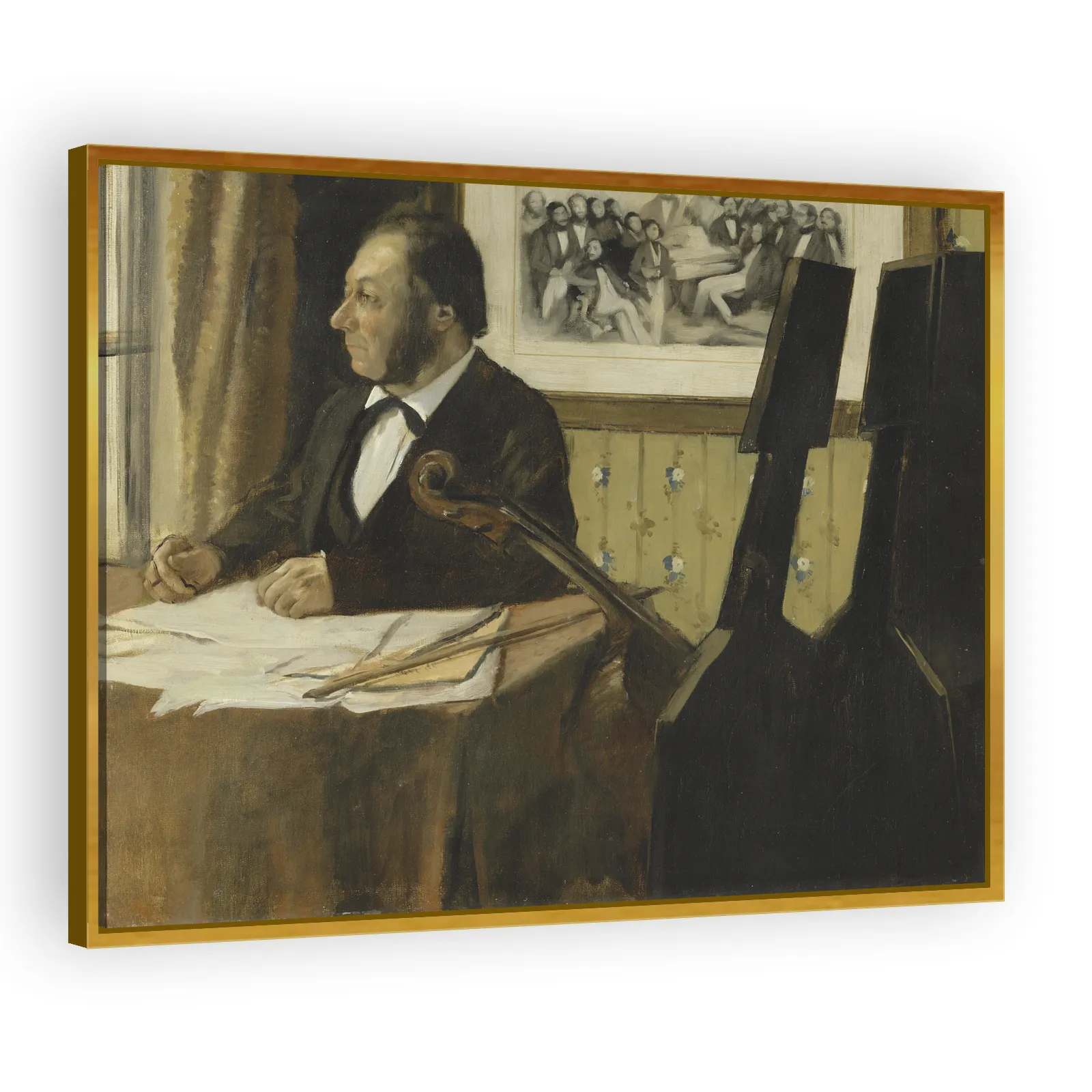 Le Violoncelliste Pilet by Edgar Degas - view 3 thumbnail