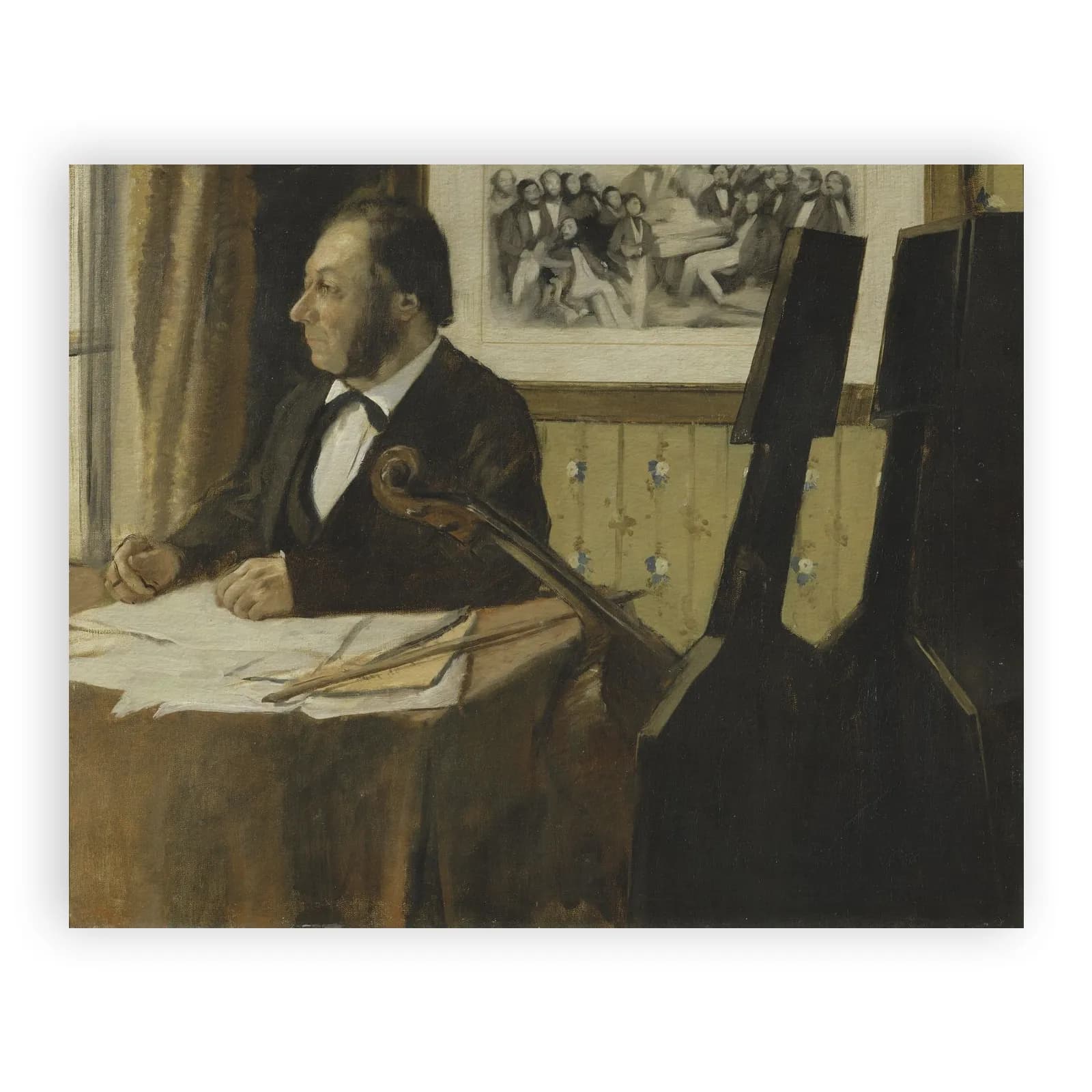 Le Violoncelliste Pilet by Edgar Degas - view 6 thumbnail