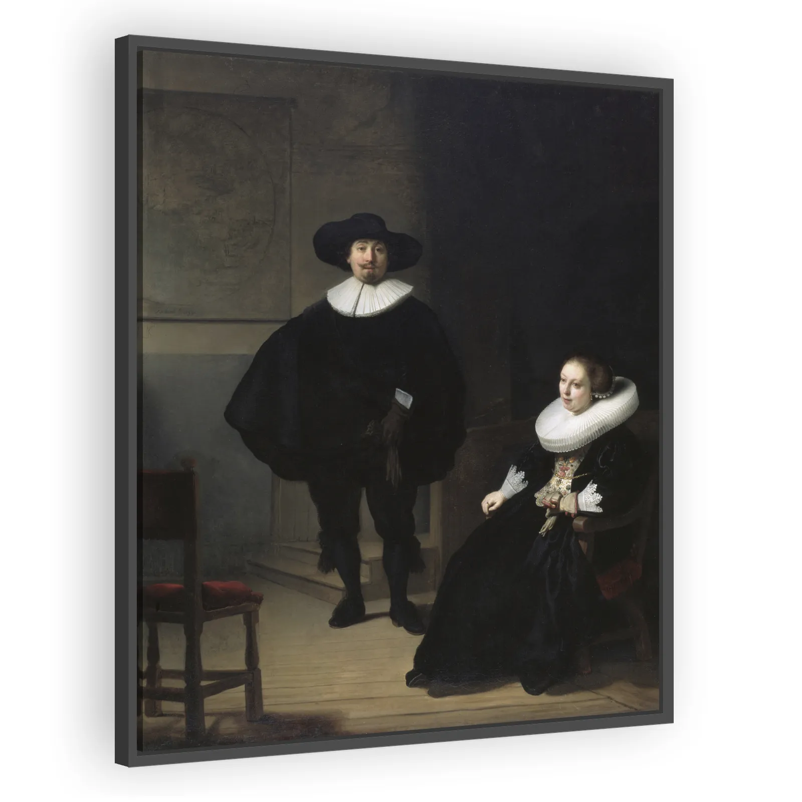 A Lady and Gentleman in Black by Rembrandt Van Rijn