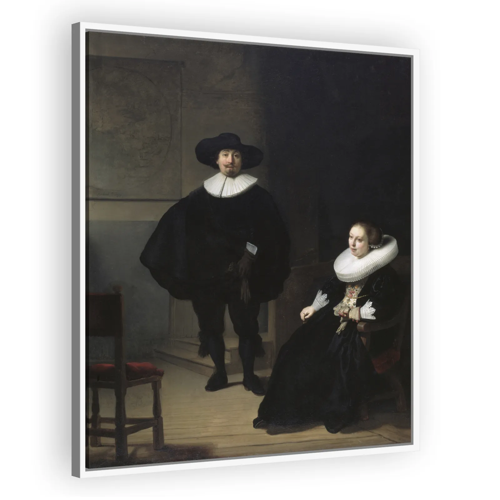 A Lady and Gentleman in Black by Rembrandt Van Rijn - view 5 thumbnail