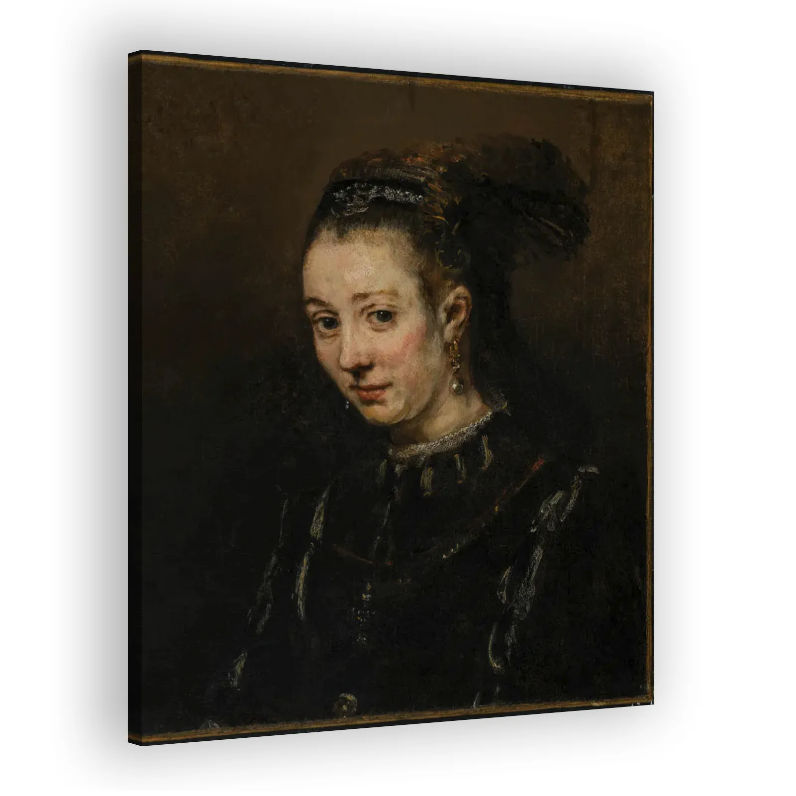 Portrait of a Young Woman by Rembrandt Van Rijn - view 2 thumbnail