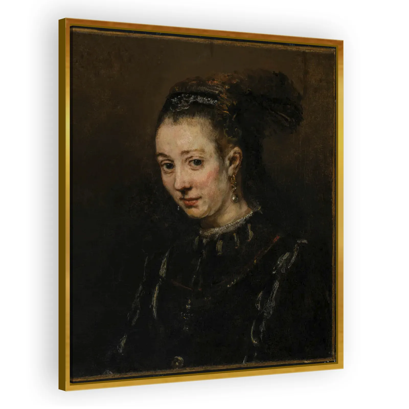 Portrait of a Young Woman by Rembrandt Van Rijn - view 3 thumbnail