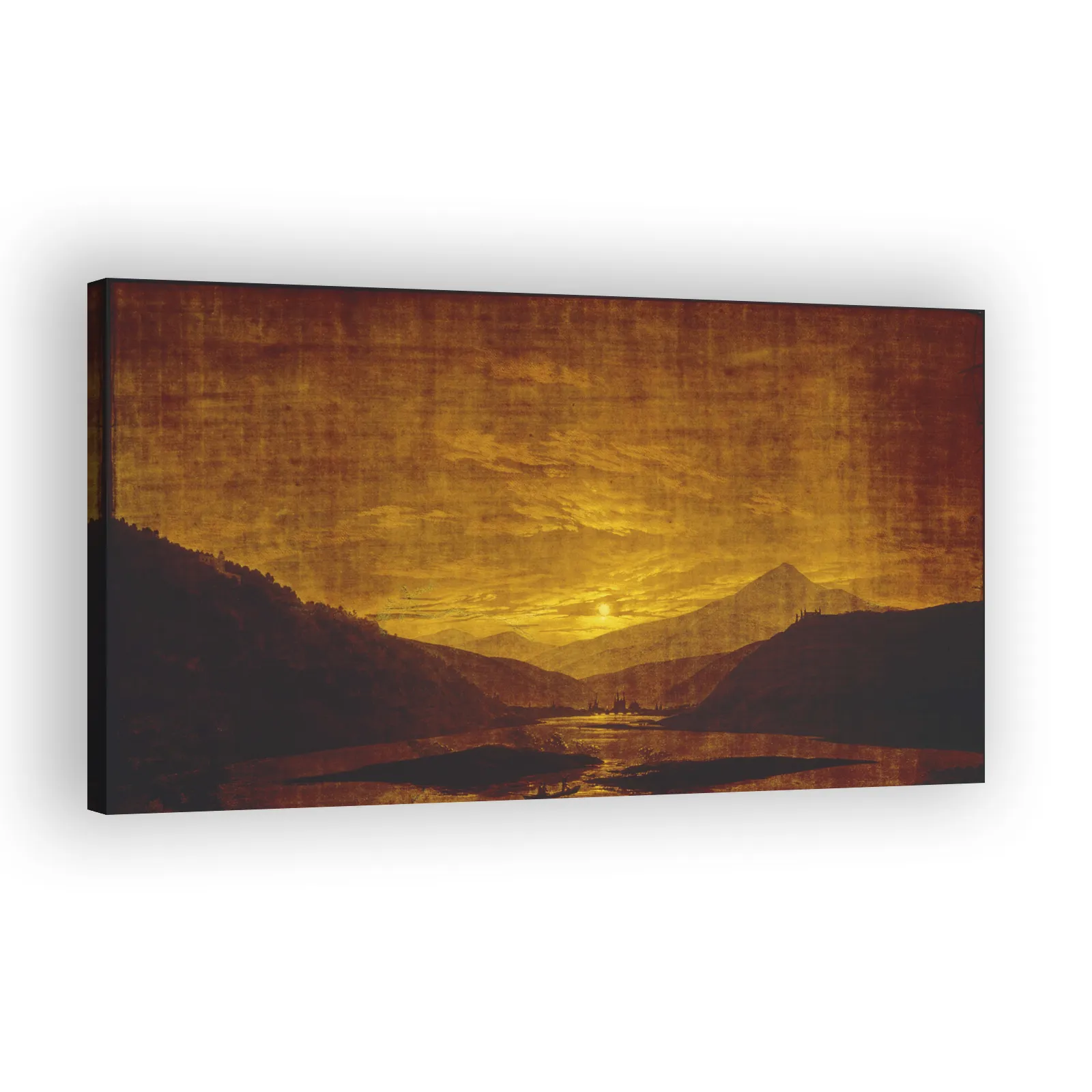 Mountainous River Landscape (Night) by Caspar David Friedrich - view 2 thumbnail