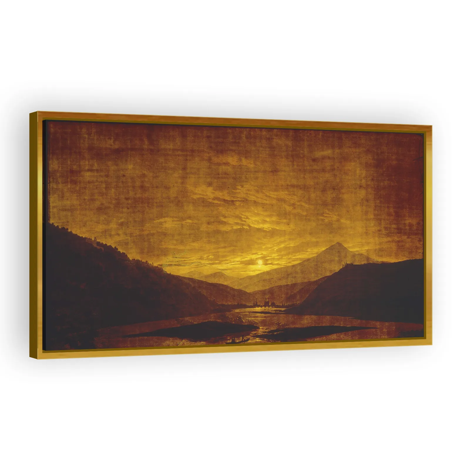 Mountainous River Landscape (Night) by Caspar David Friedrich - view 3 thumbnail