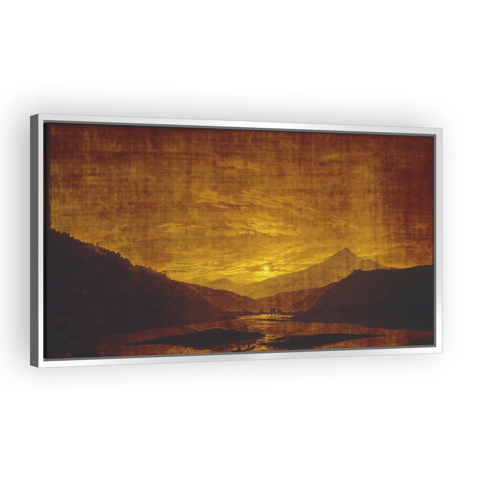 Mountainous River Landscape (Night) by Caspar David Friedrich - view 4 thumbnail