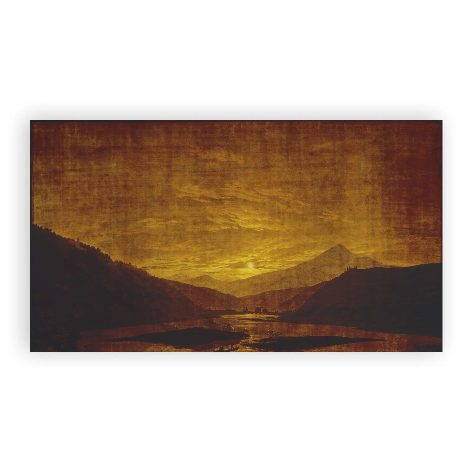 Mountainous River Landscape (Night) by Caspar David Friedrich - view 6 thumbnail