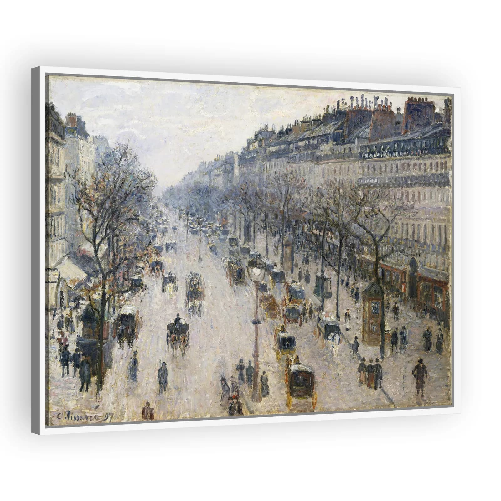 The Boulevard Montmartre on a Winter Morning by Camille Pissarro - view 5 thumbnail