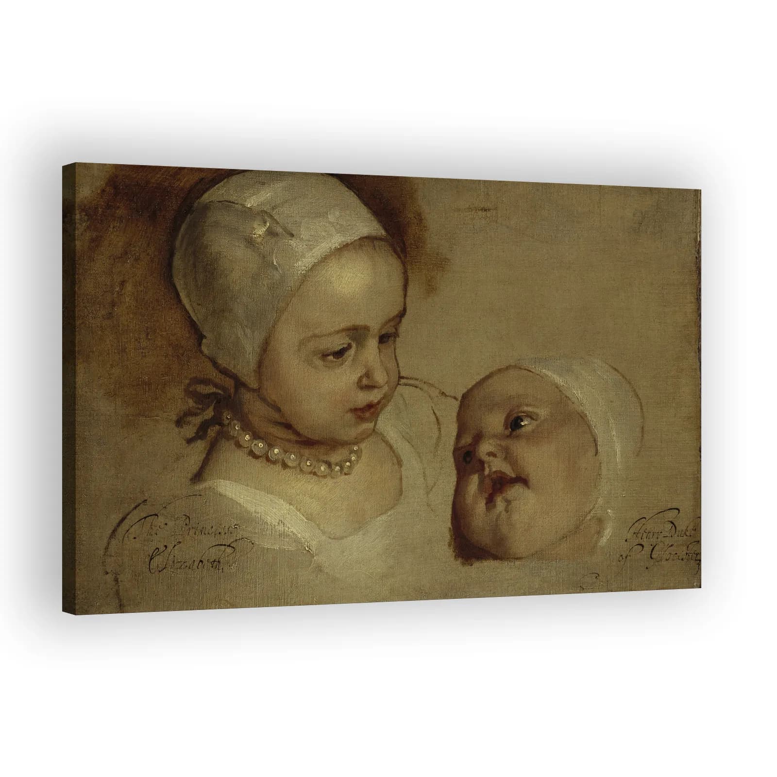 Princess Elizabeth (1635–1650) and Princess Anne (1637–1640), daughters of Charles I by Anthony Van Dyck - view 2 thumbnail