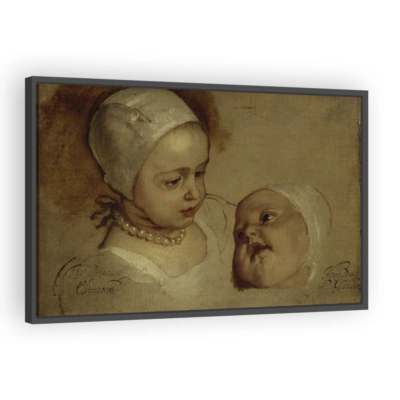 Princess Elizabeth (1635–1650) and Princess Anne (1637–1640), daughters of Charles I by Anthony Van Dyck