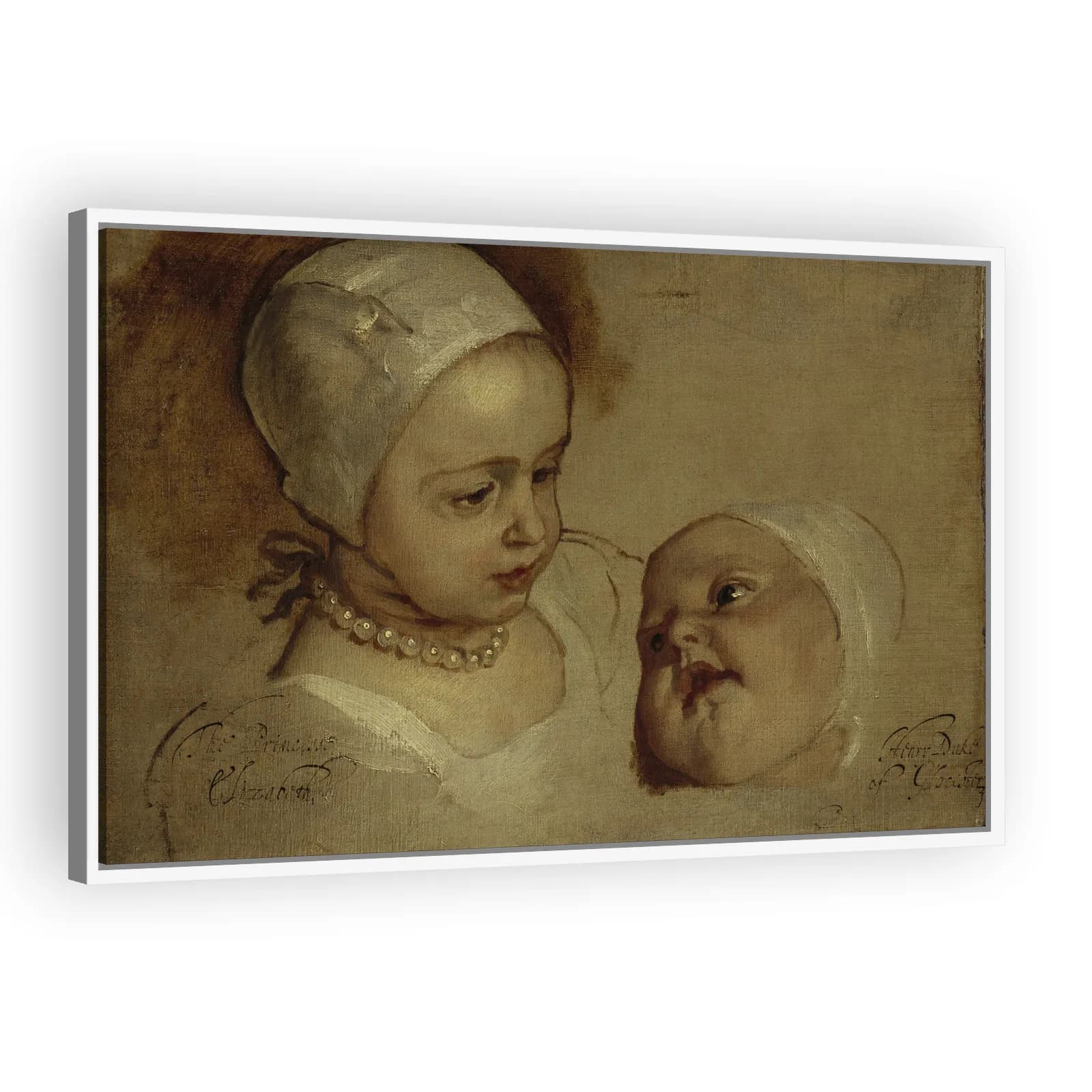 Princess Elizabeth (1635–1650) and Princess Anne (1637–1640), daughters of Charles I by Anthony Van Dyck - view 5 thumbnail