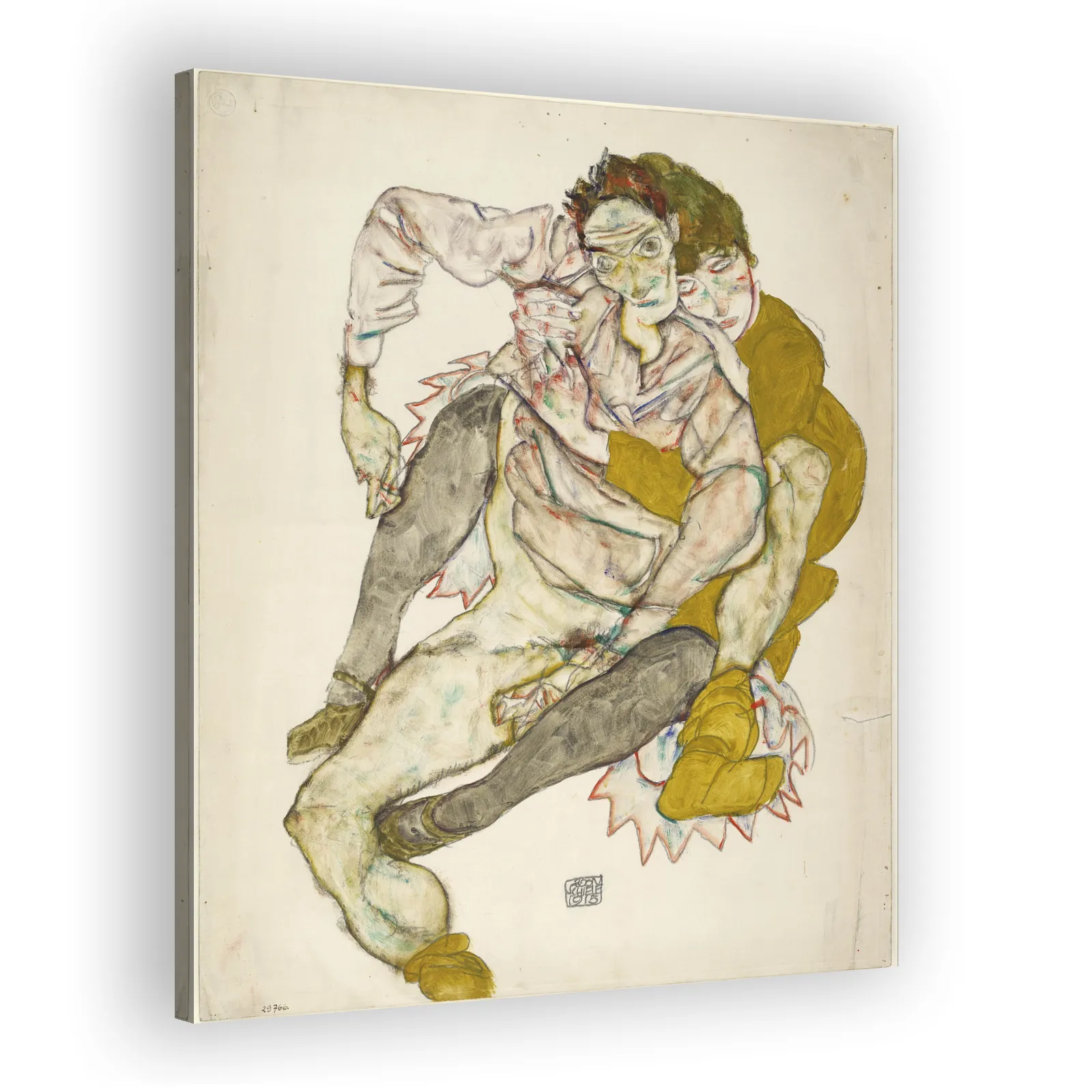 Seated Couple, 1915 by Egon Schiele - view 2 thumbnail