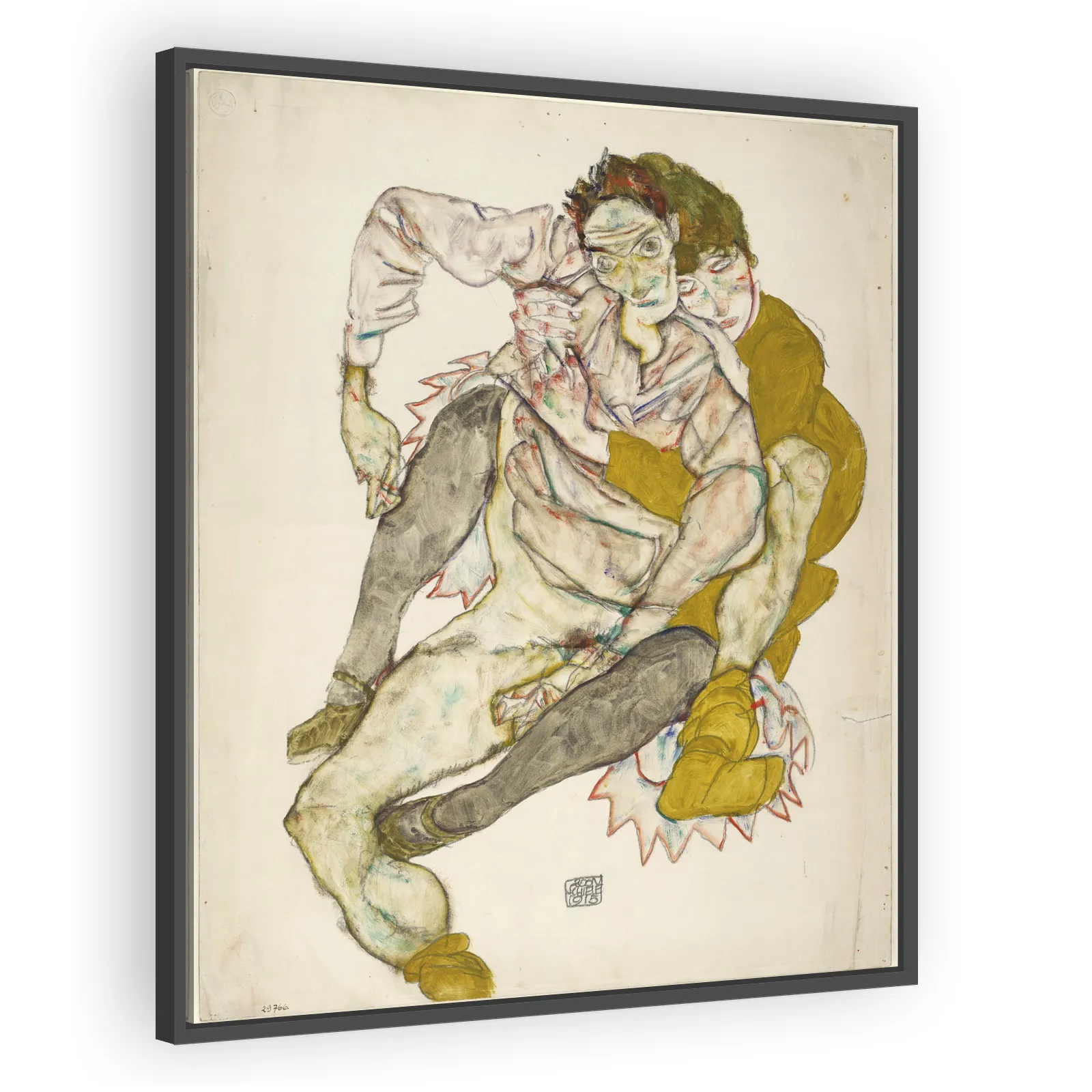 Seated Couple, 1915 by Egon Schiele
