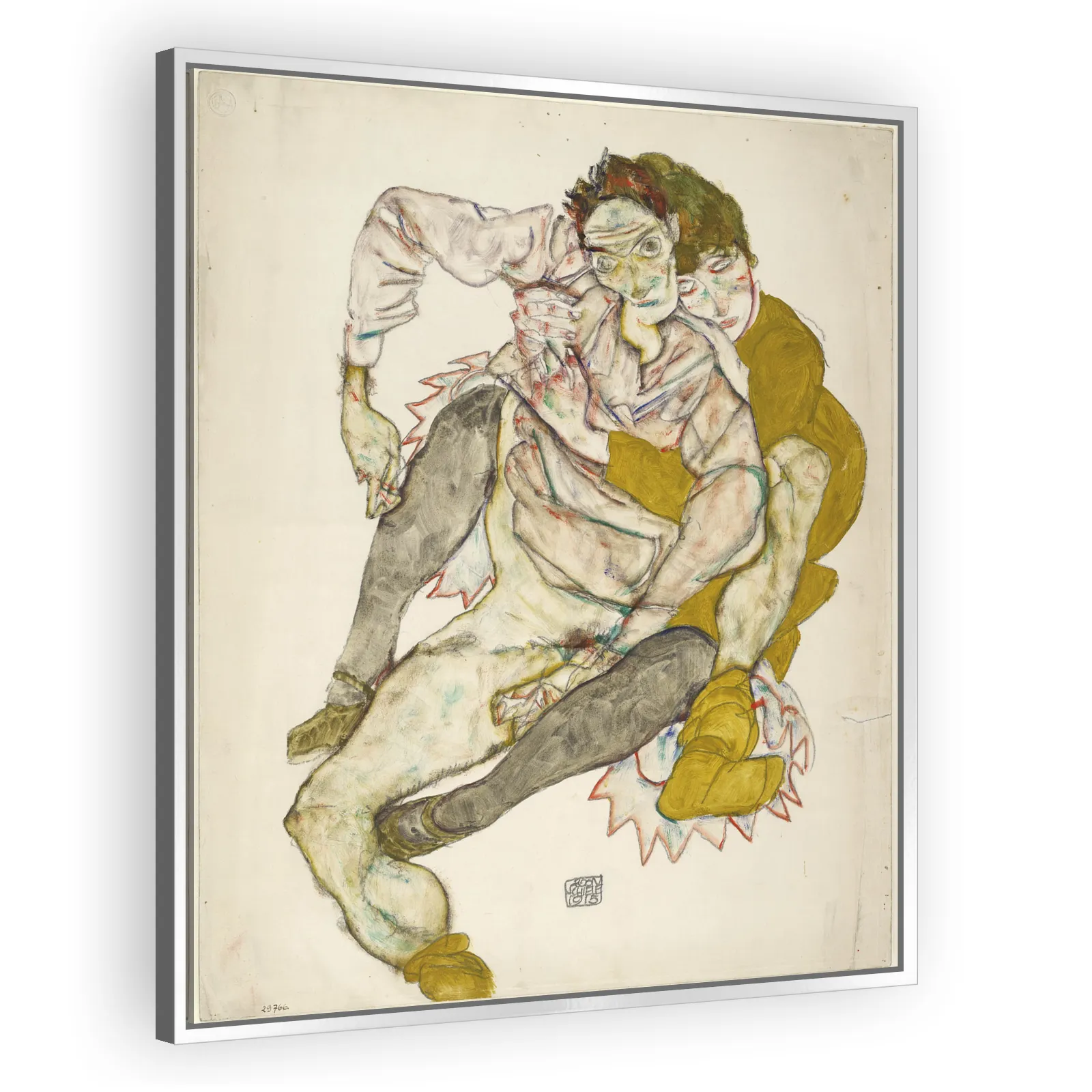 Seated Couple, 1915 by Egon Schiele - view 4 thumbnail