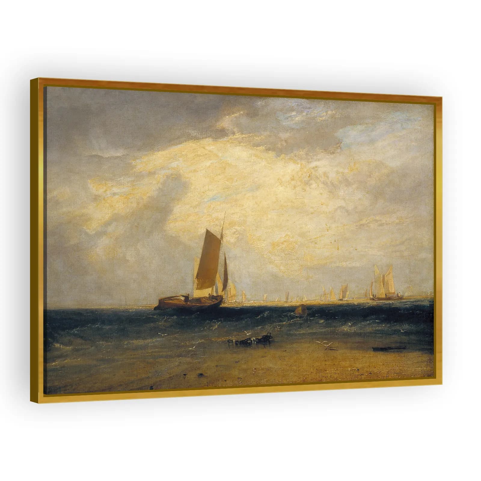Fishing upon the Blythe-Sand, Tide Setting In by J M W Turner - view 3 thumbnail