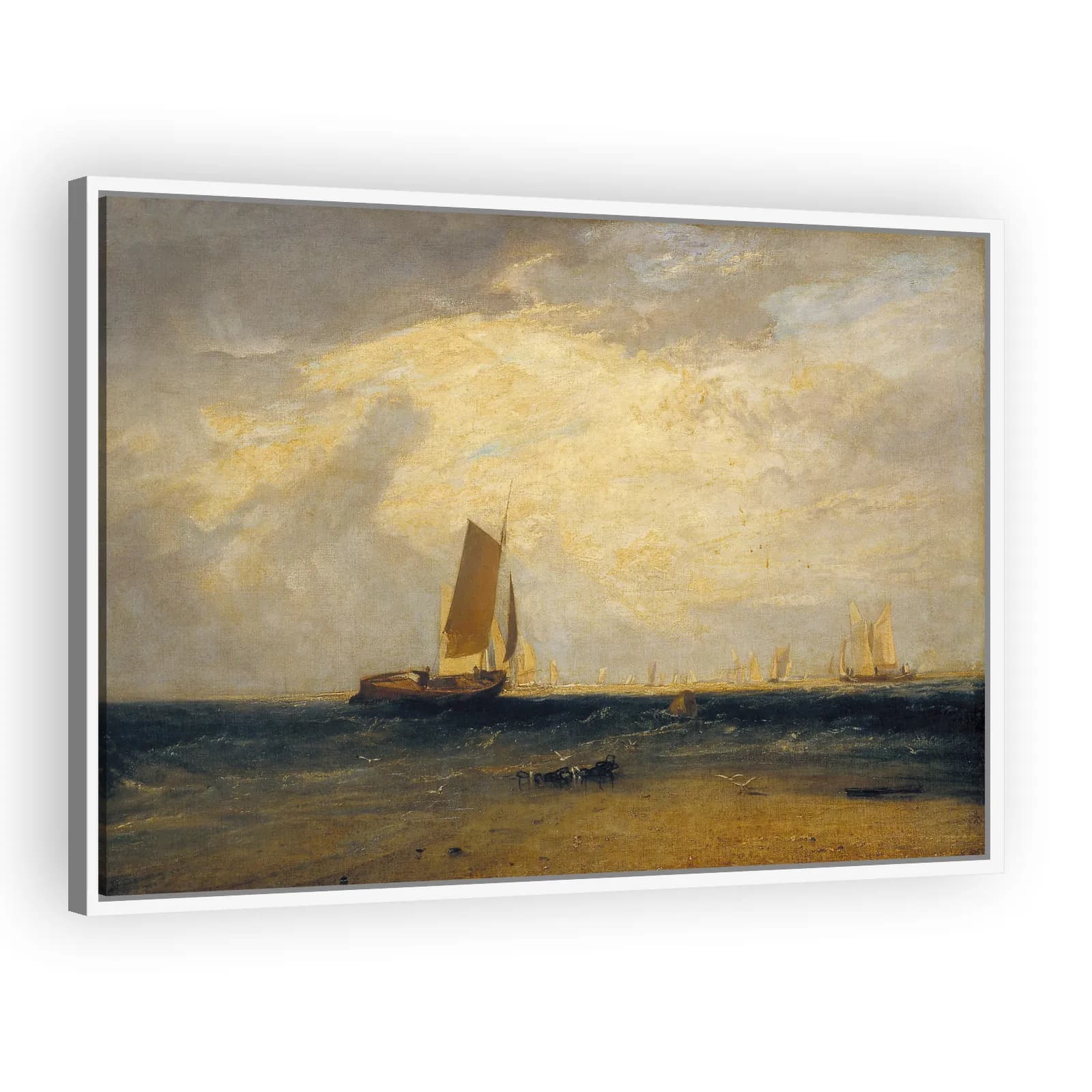 Fishing upon the Blythe-Sand, Tide Setting In by J M W Turner - view 5 thumbnail