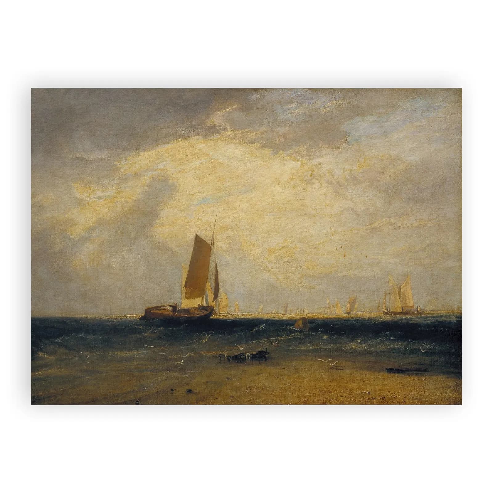 Fishing upon the Blythe-Sand, Tide Setting In by J M W Turner - view 6 thumbnail