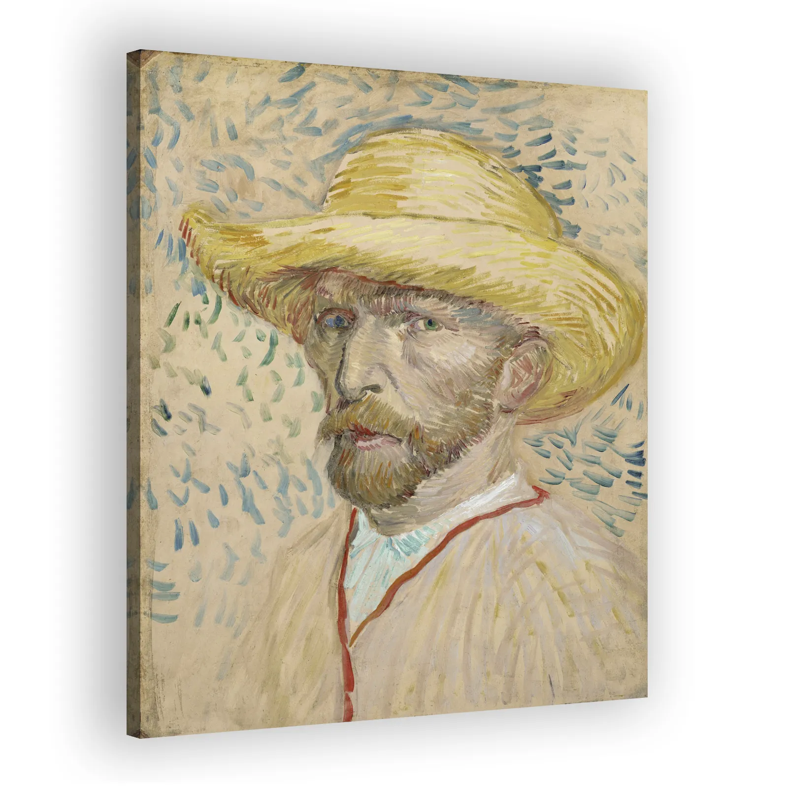 Self-portrait with Straw Hat by Vincent Van Gogh - view 2 thumbnail