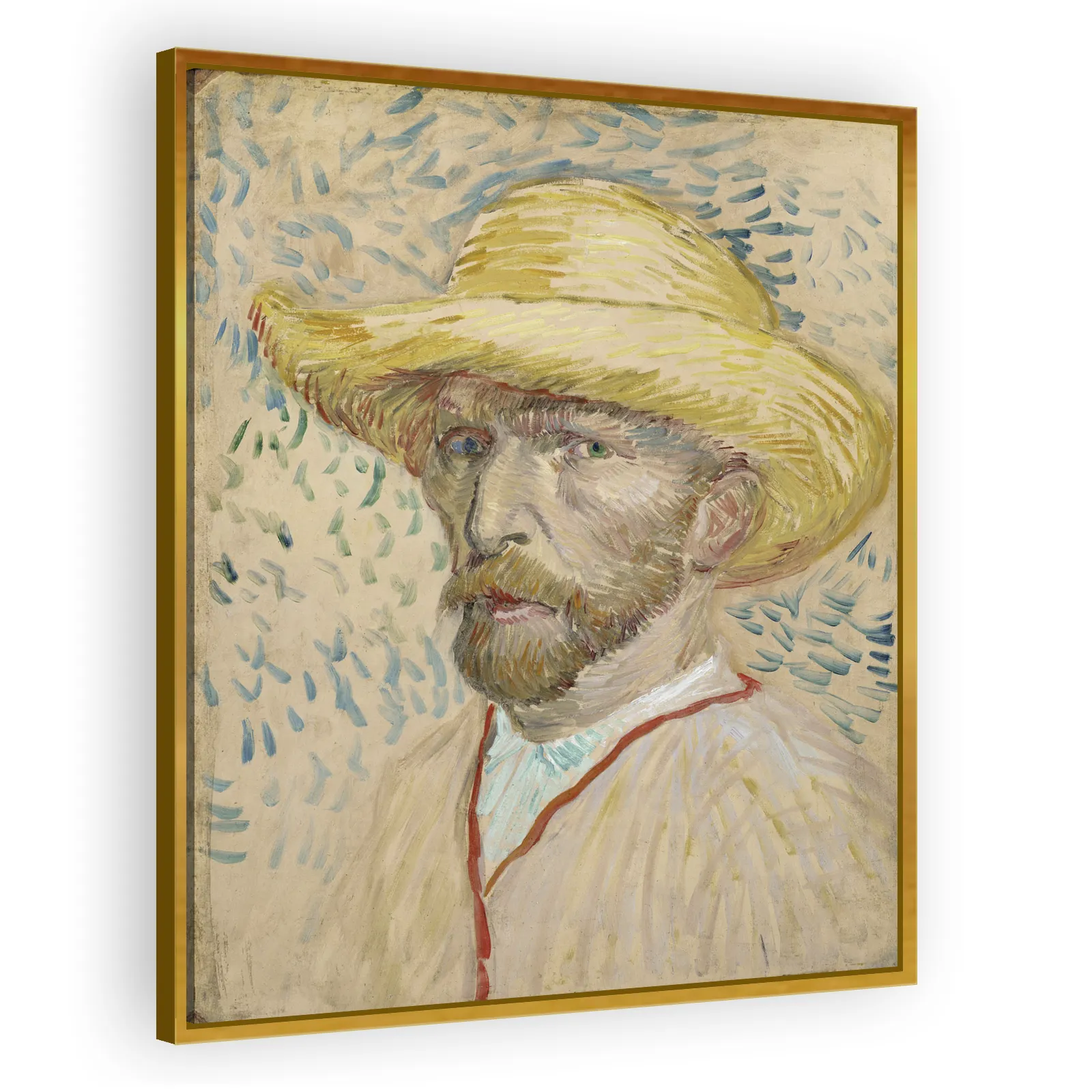 Self-portrait with Straw Hat by Vincent Van Gogh - view 3 thumbnail