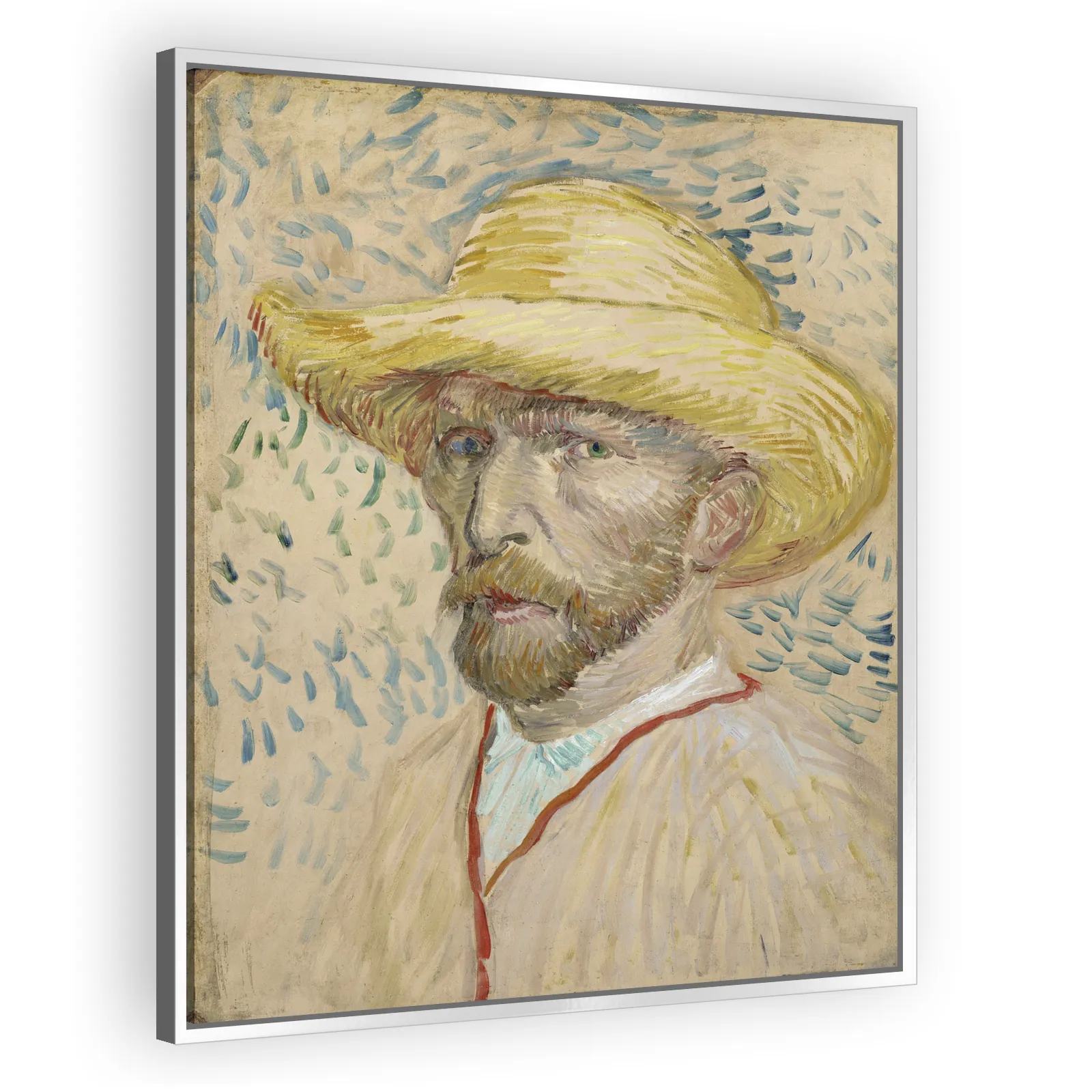 Self-portrait with Straw Hat by Vincent Van Gogh - view 4 thumbnail