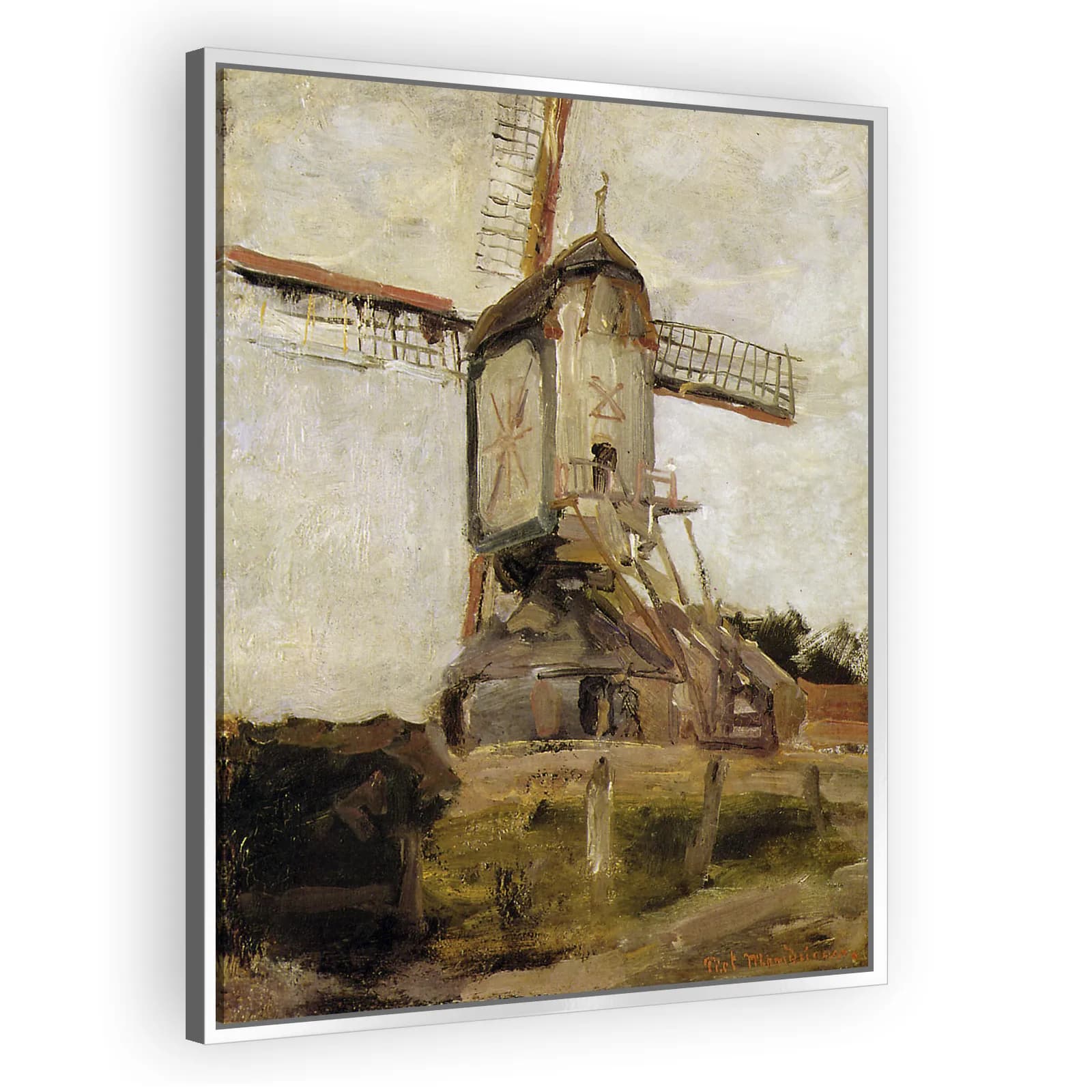 Mill at Heeswijk by Piet Mondrian - view 4 thumbnail