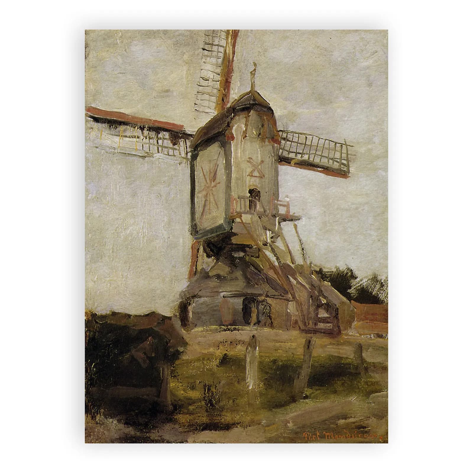 Mill at Heeswijk by Piet Mondrian - view 6 thumbnail