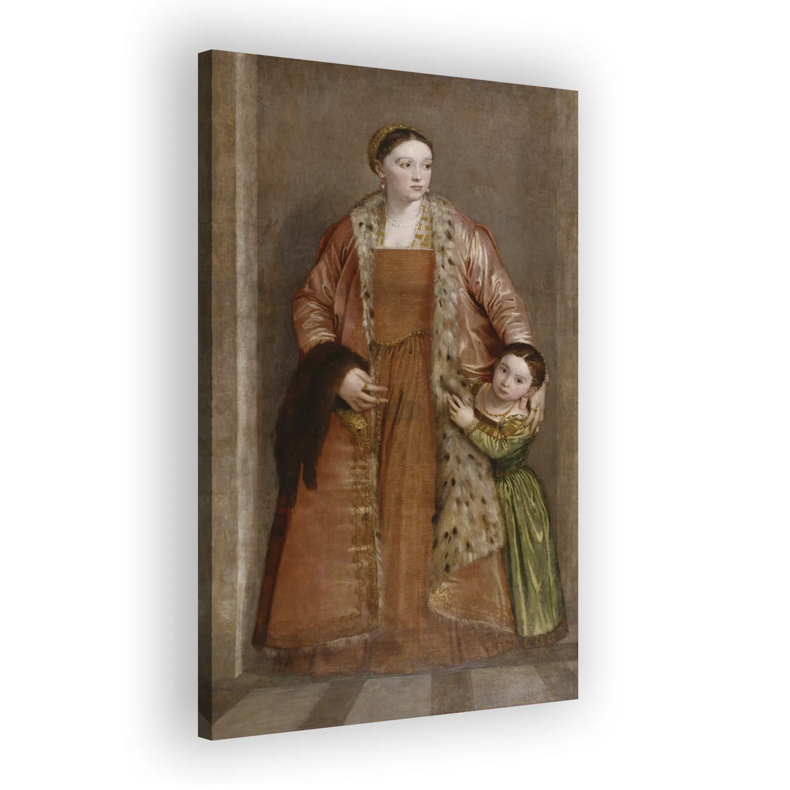 Portrait of Countess Livia da Porto Thiene and Her Daughter Deidamia by Paolo Veronese - view 2 thumbnail