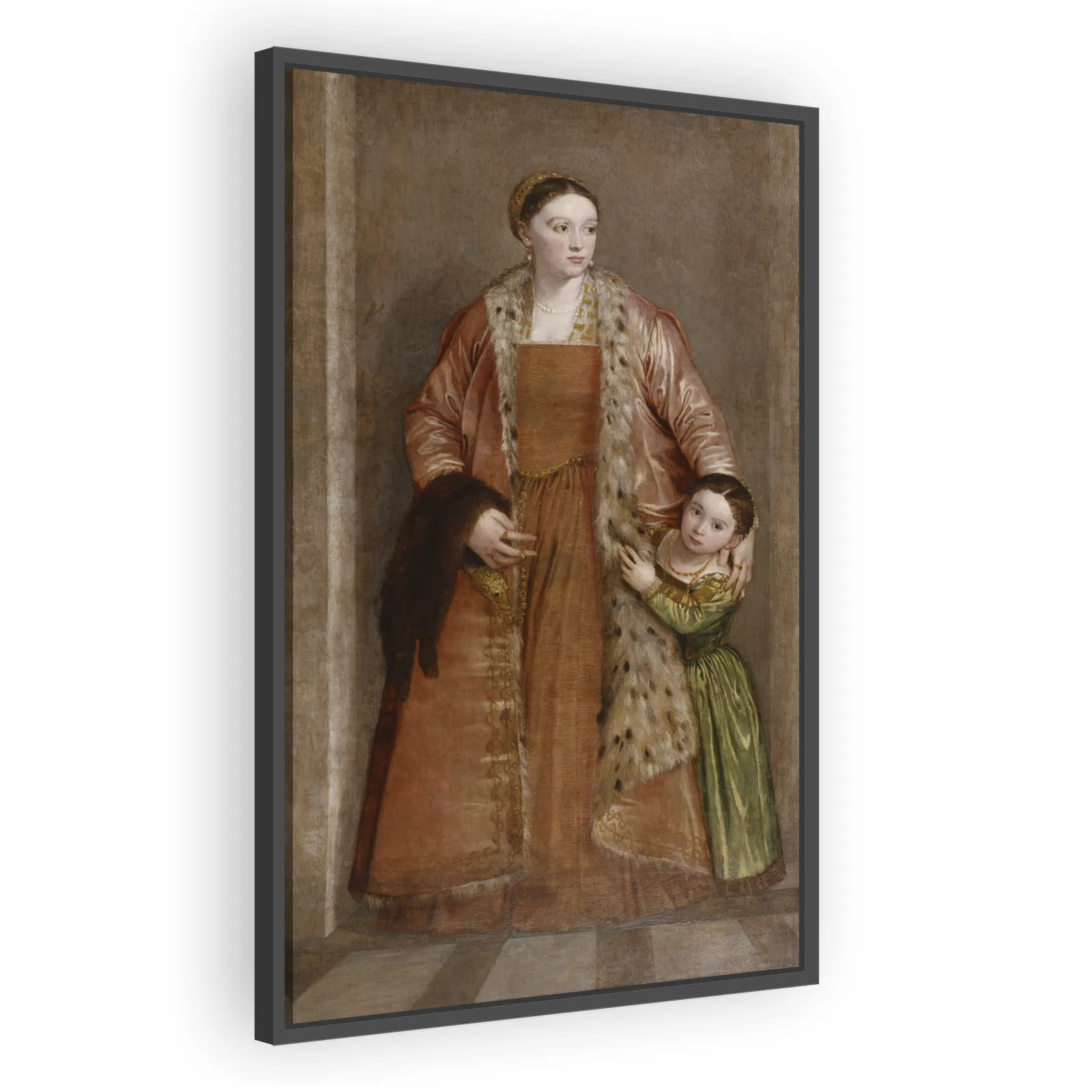 Portrait of Countess Livia da Porto Thiene and Her Daughter Deidamia by Paolo Veronese