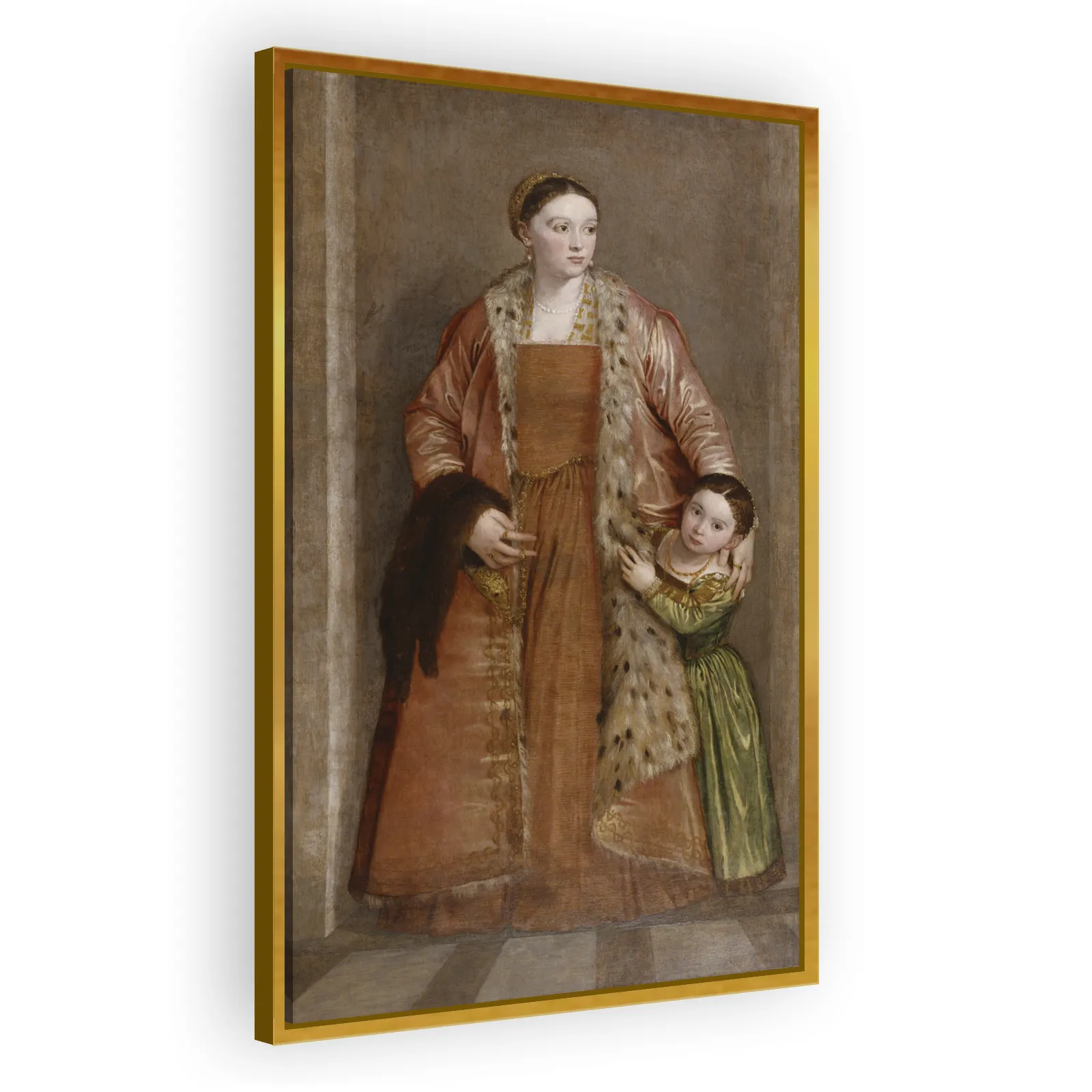 Portrait of Countess Livia da Porto Thiene and Her Daughter Deidamia by Paolo Veronese - view 3 thumbnail