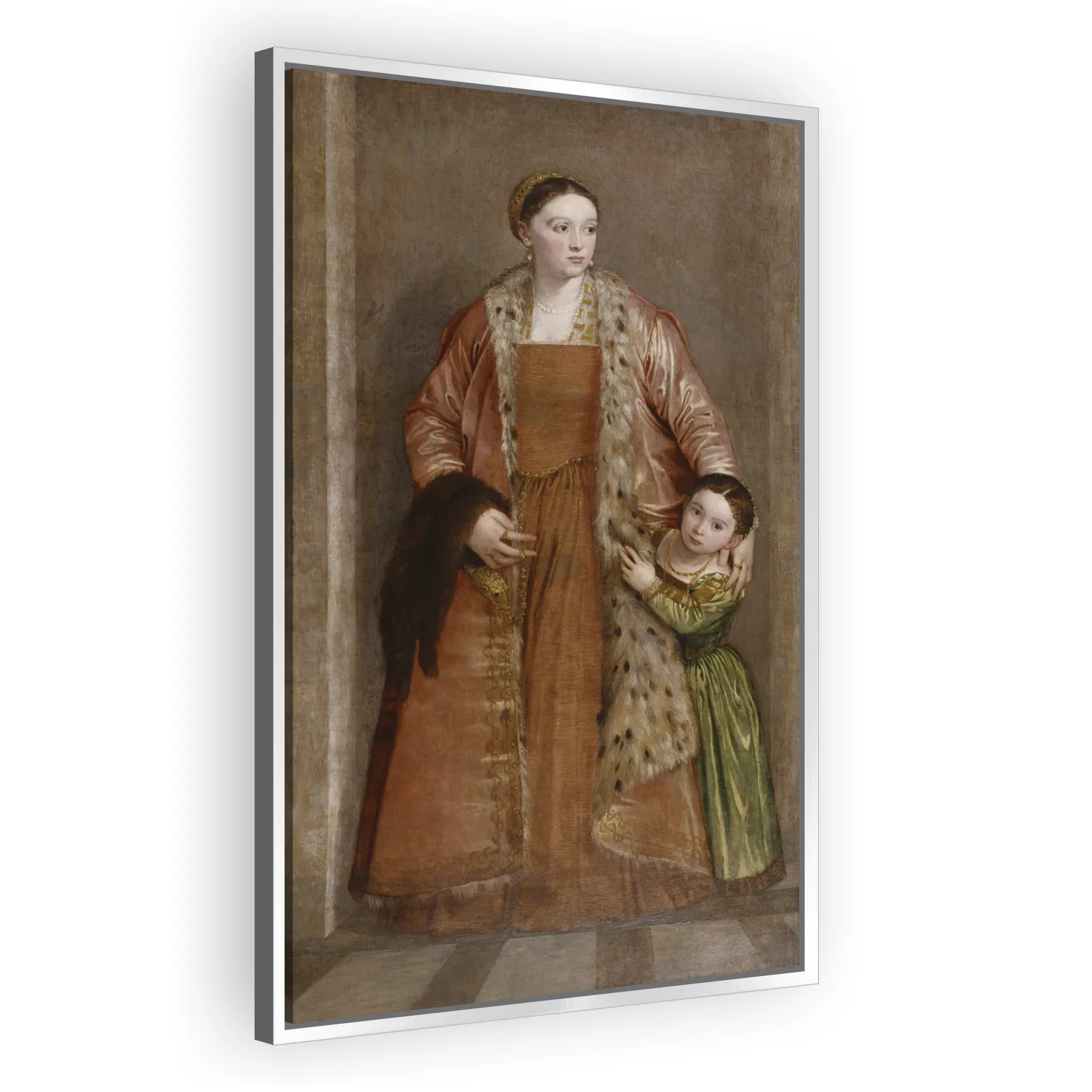 Portrait of Countess Livia da Porto Thiene and Her Daughter Deidamia by Paolo Veronese - view 4 thumbnail