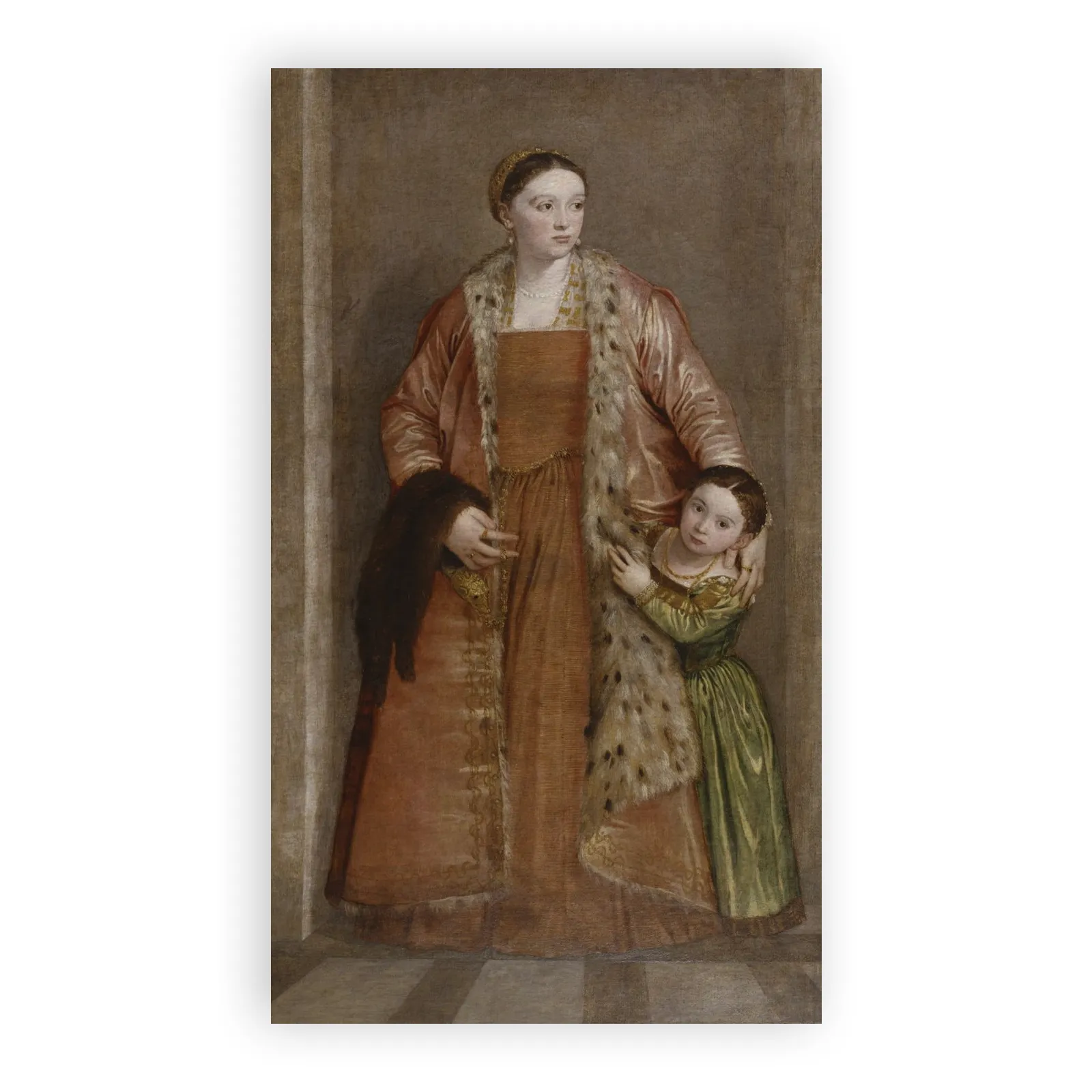 Portrait of Countess Livia da Porto Thiene and Her Daughter Deidamia by Paolo Veronese - view 6 thumbnail