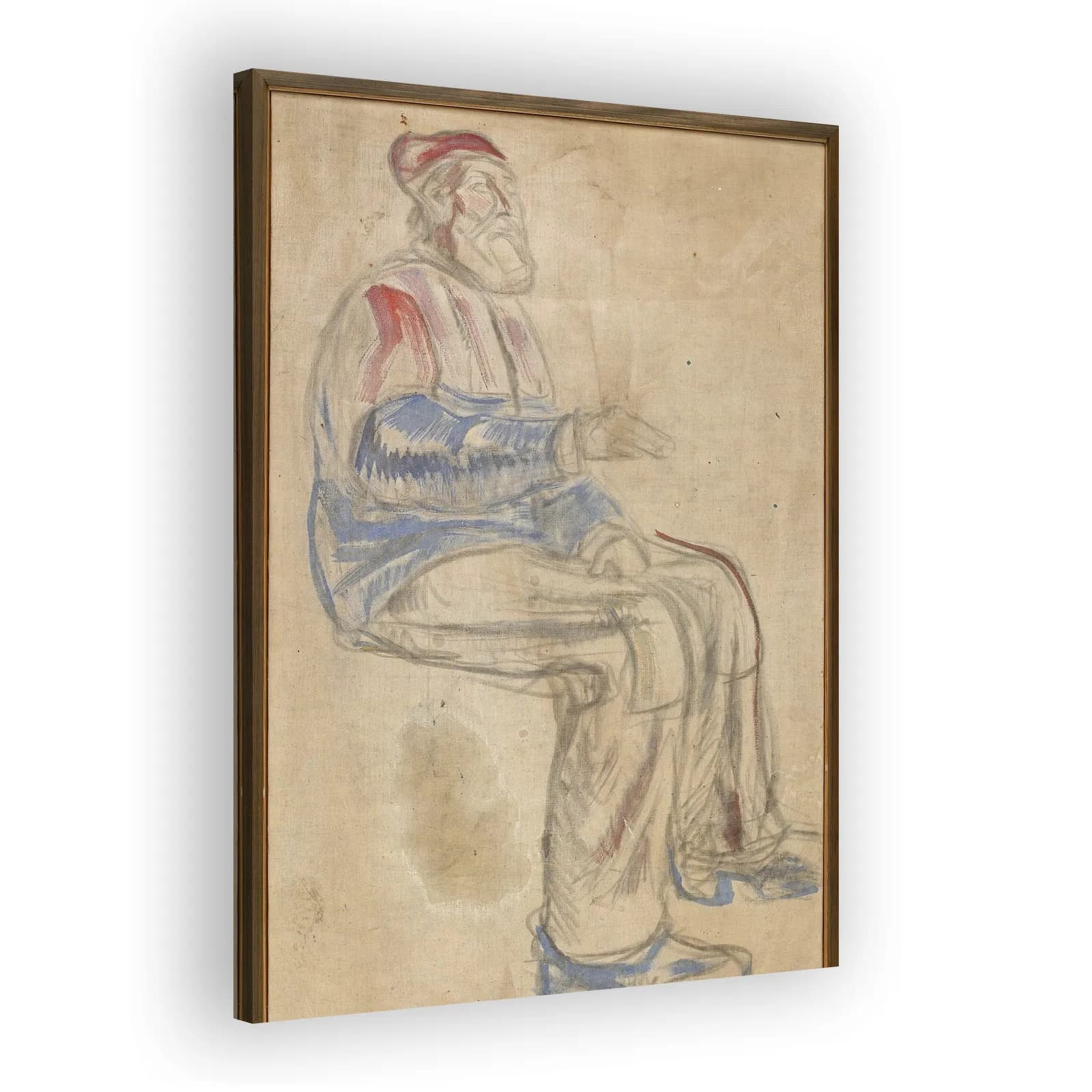 History: Study for the Old Man by Edvard Munch - view 2 thumbnail