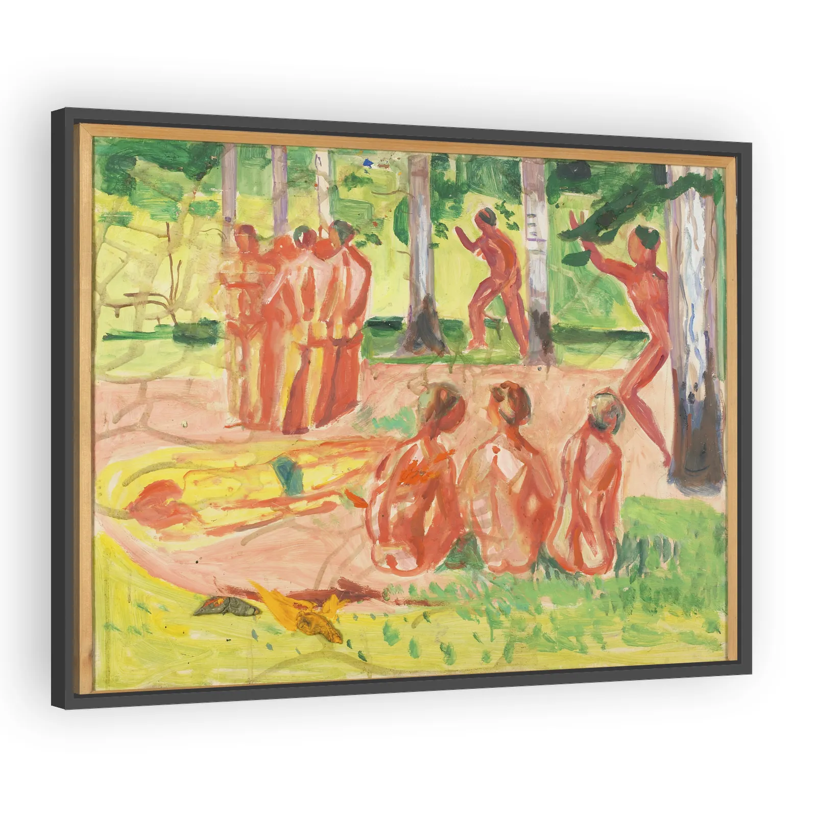 Naked Men in Birch Forest by Edvard Munch