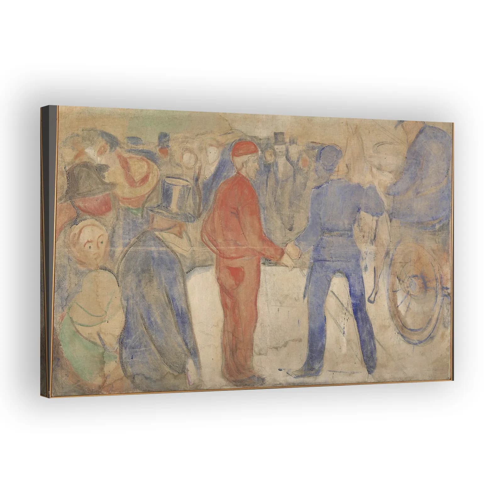 People Gathering around a Man in Red by Edvard Munch - view 2 thumbnail