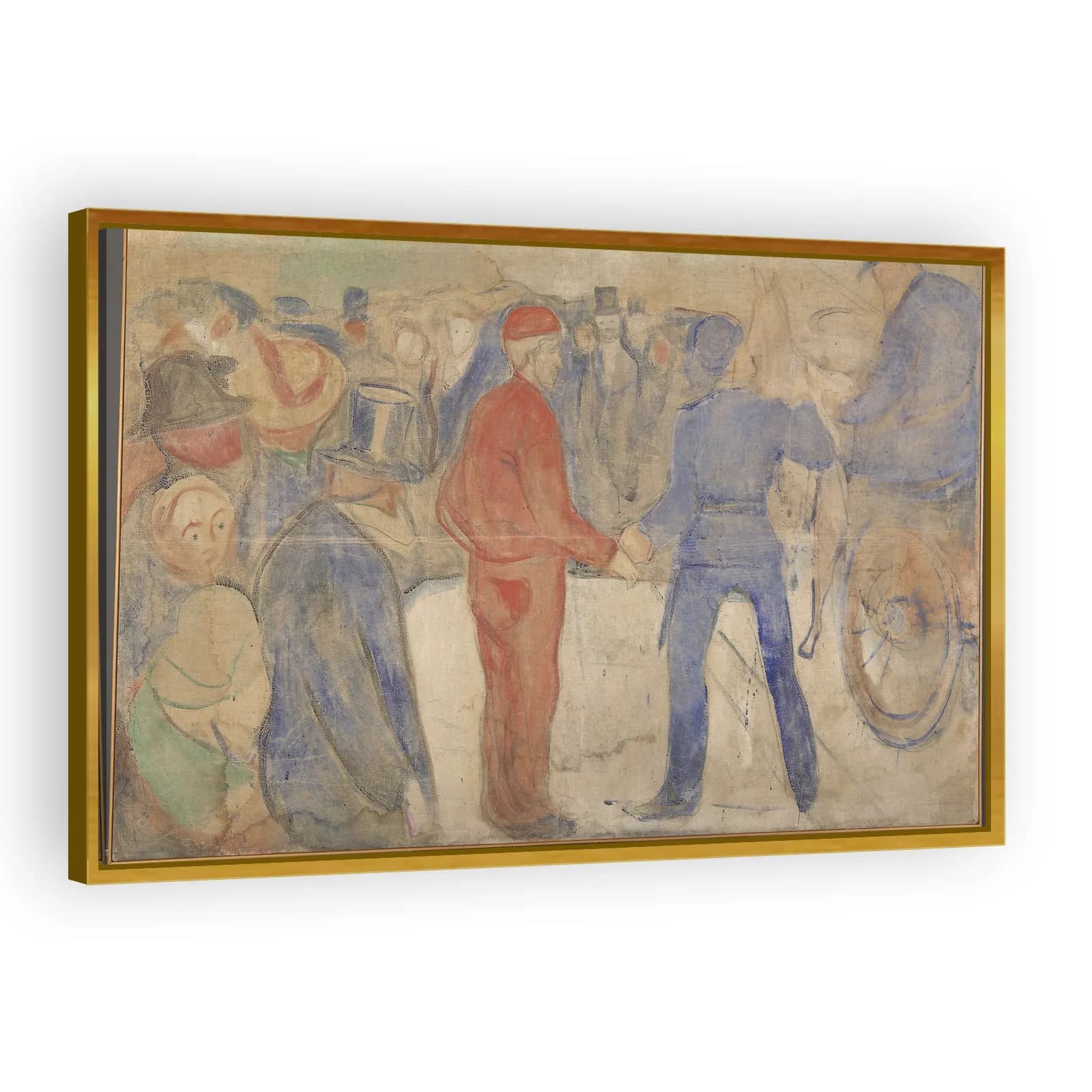 People Gathering around a Man in Red by Edvard Munch - view 3 thumbnail