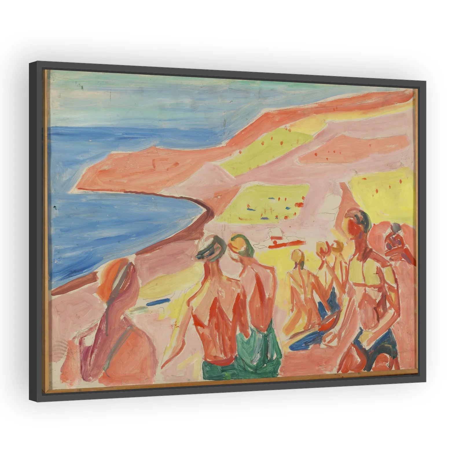 People Sunbathing in a Bay by Edvard Munch