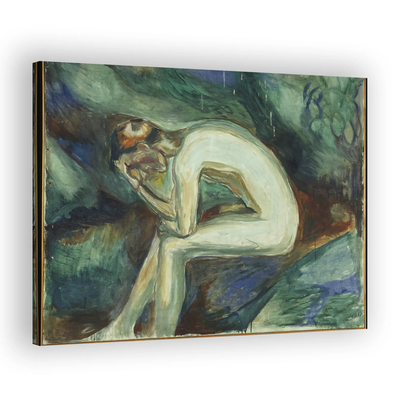 Seated Male Nude in the Forest by Edvard Munch - view 2 thumbnail