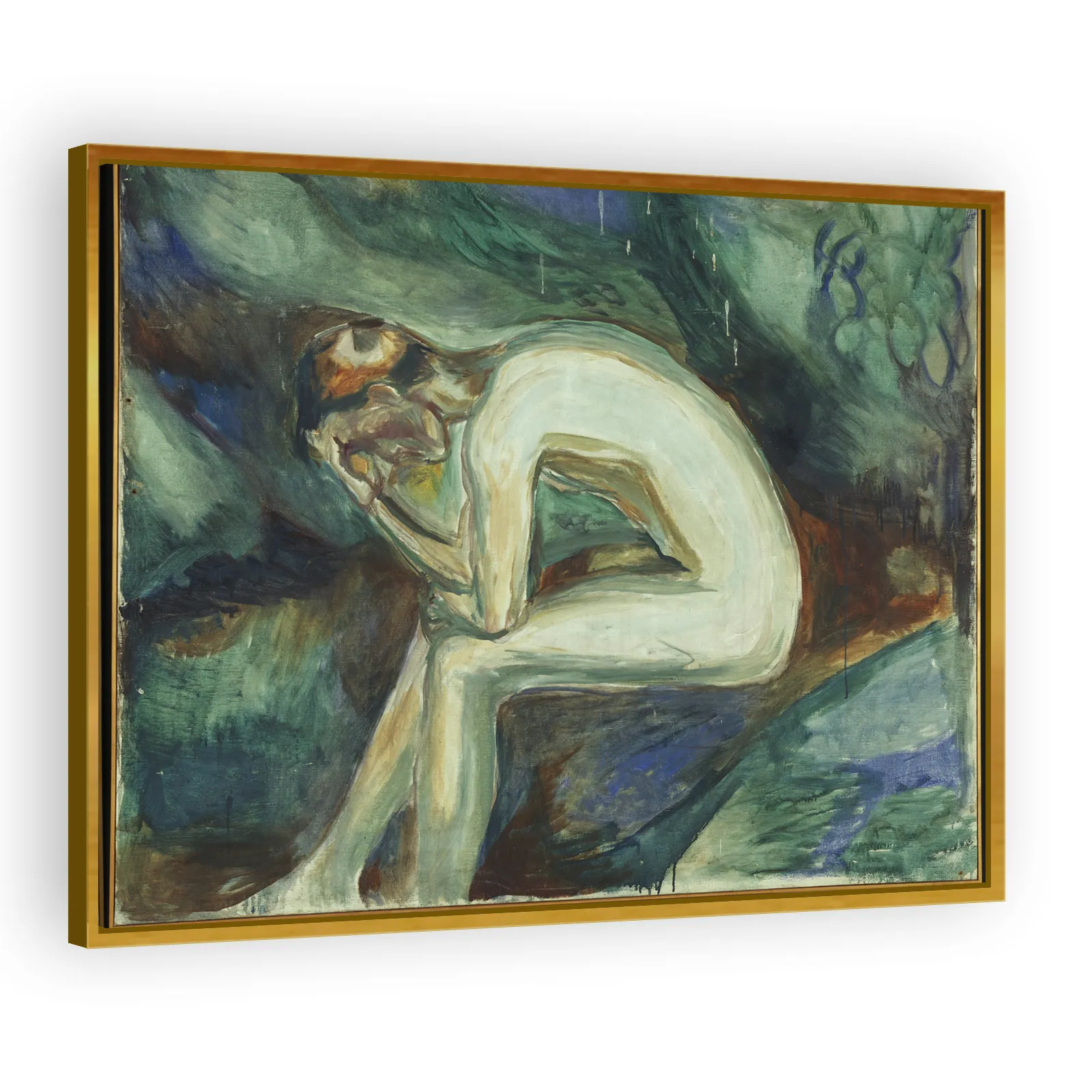 Seated Male Nude in the Forest by Edvard Munch - view 3 thumbnail