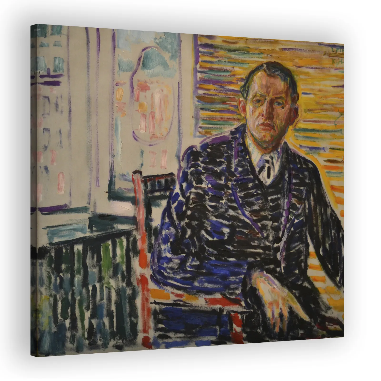 Self-Portrait in the Clinic by Edvard Munch - view 2 thumbnail