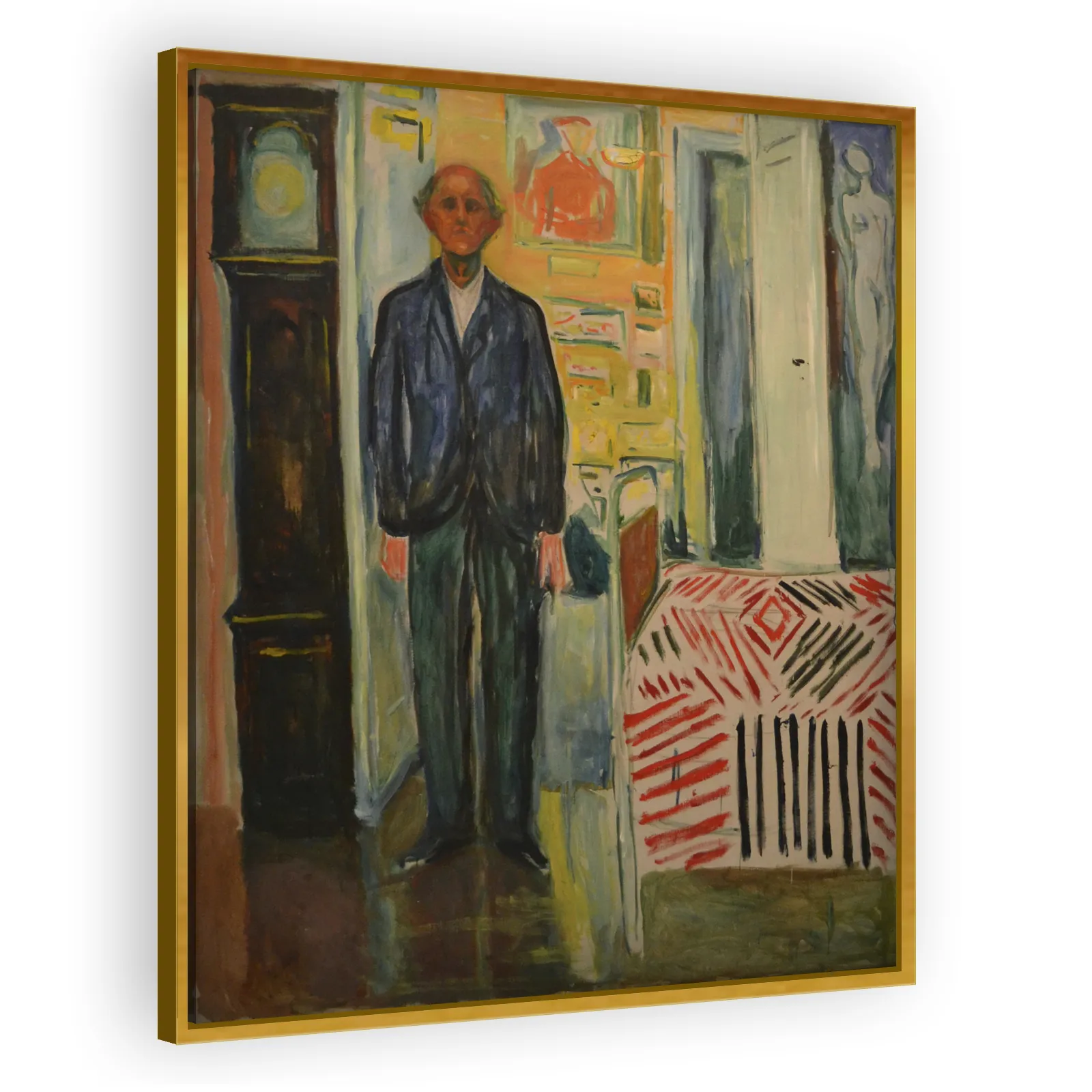 Self-Portrait: Between the Clock and the Bed by Edvard Munch - view 3 thumbnail