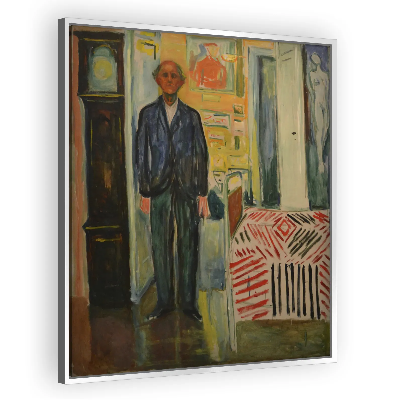 Self-Portrait: Between the Clock and the Bed by Edvard Munch - view 4 thumbnail