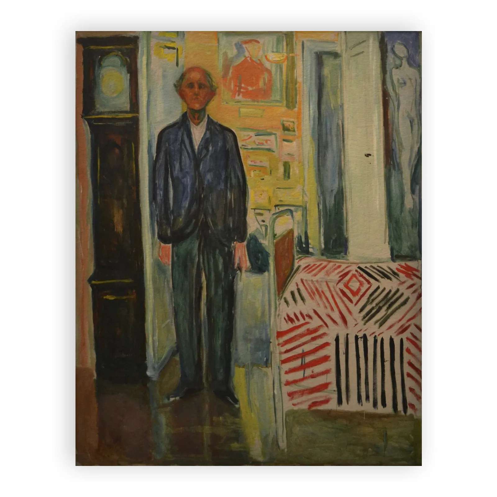 Self-Portrait: Between the Clock and the Bed by Edvard Munch - view 6 thumbnail