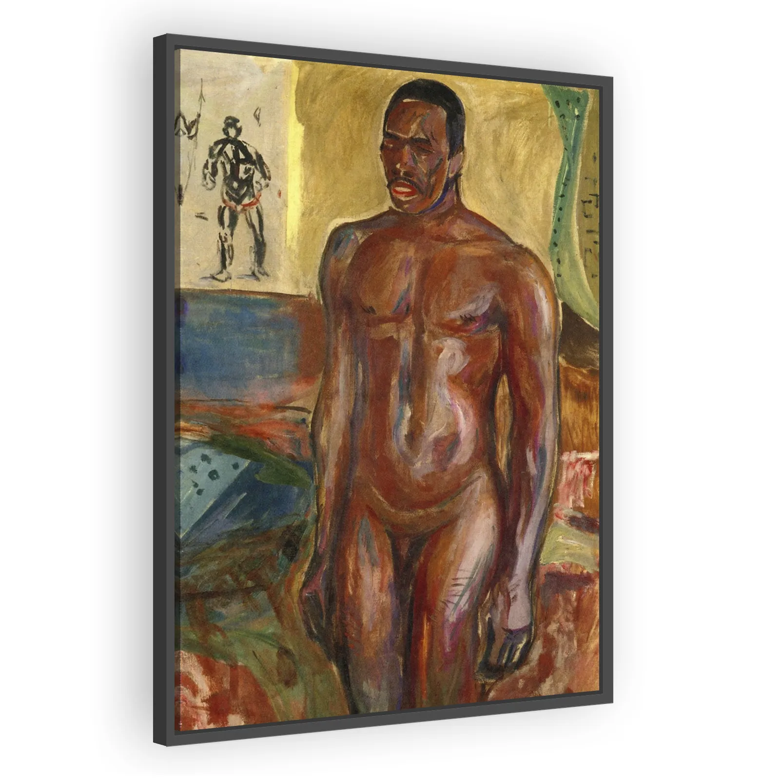 Standing Naked African by Edvard Munch