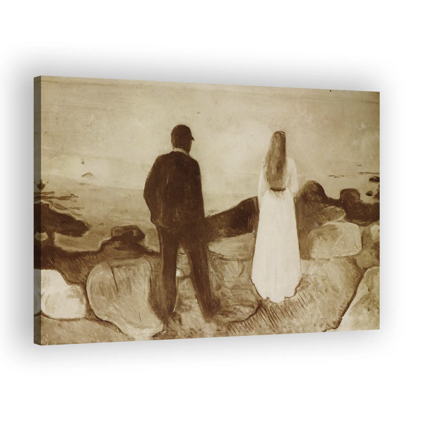 Two Human Beings. The Lonely Ones by Edvard Munch - view 2 thumbnail