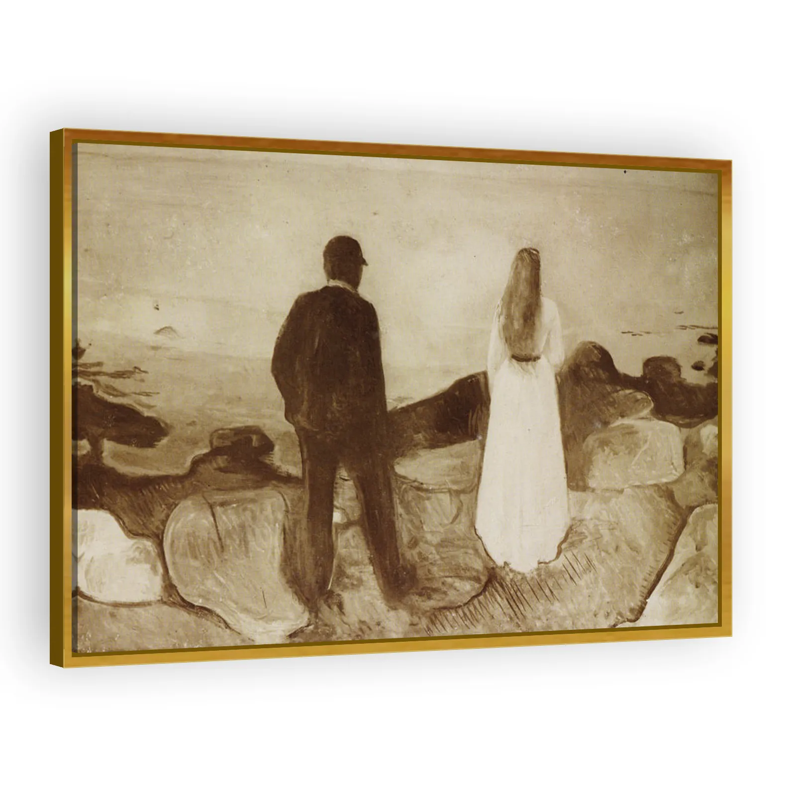 Two Human Beings. The Lonely Ones by Edvard Munch - view 3 thumbnail