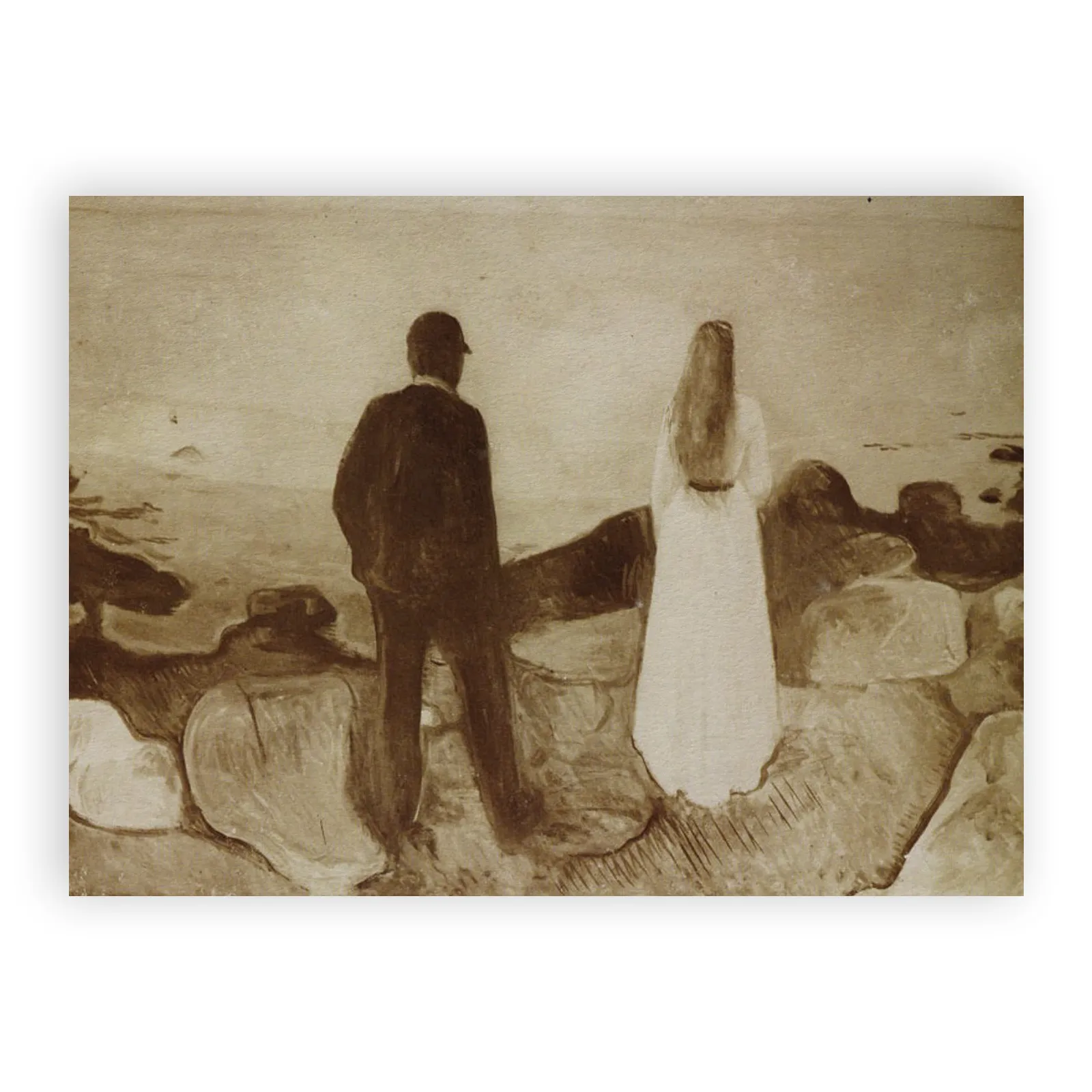 Two Human Beings. The Lonely Ones by Edvard Munch - view 6 thumbnail