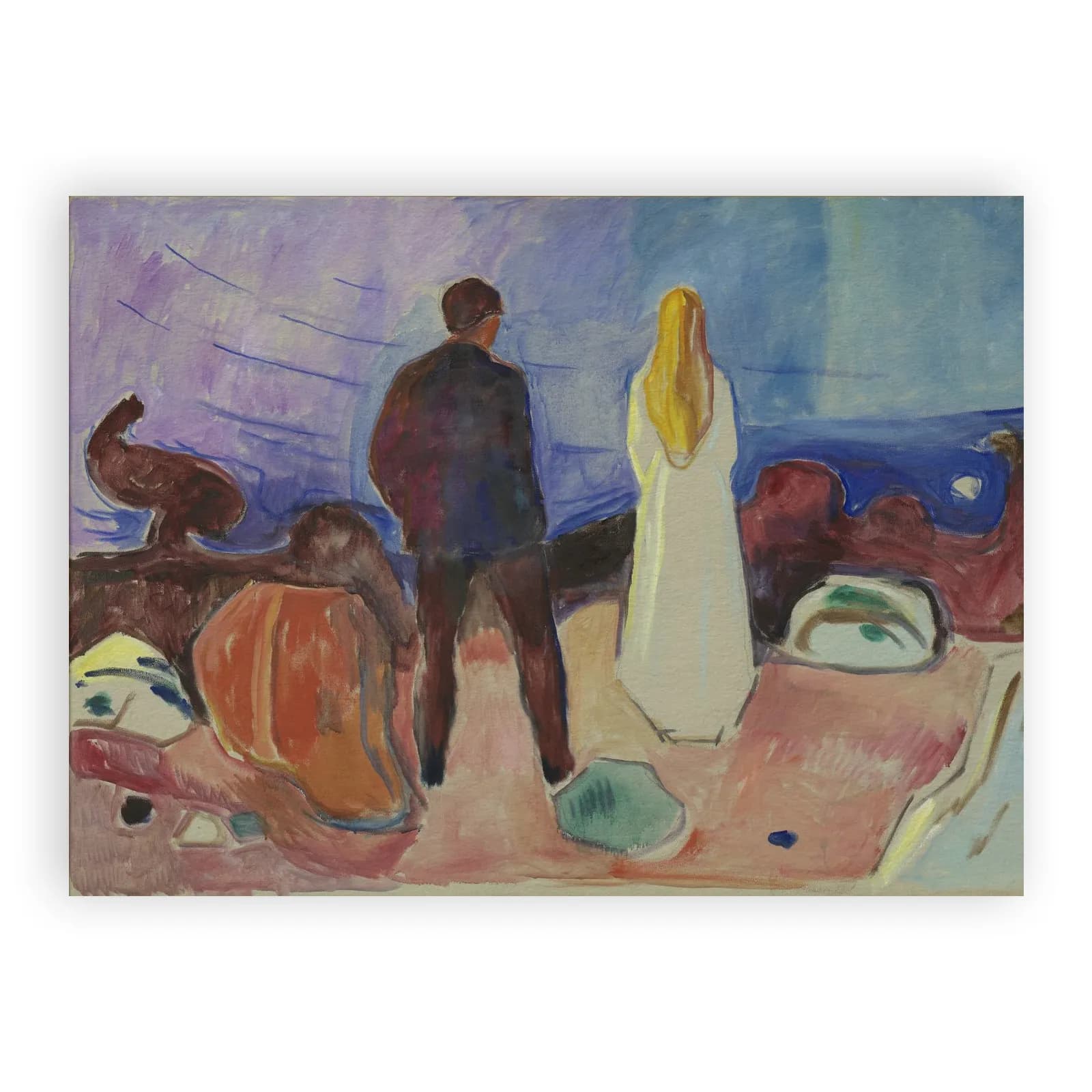 Two Human Beings. The Lonely Ones by Edvard Munch - view 6 thumbnail