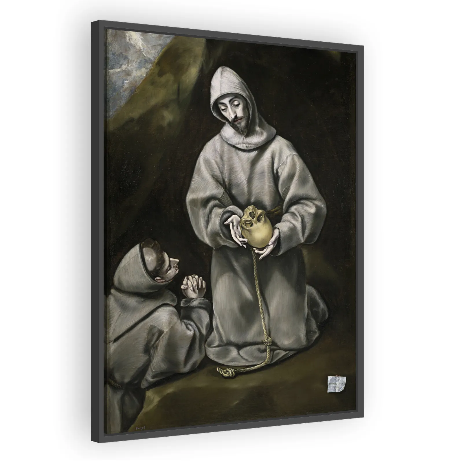 Saint Francis of Assisi and Brother Leo Meditating on Death by El Greco